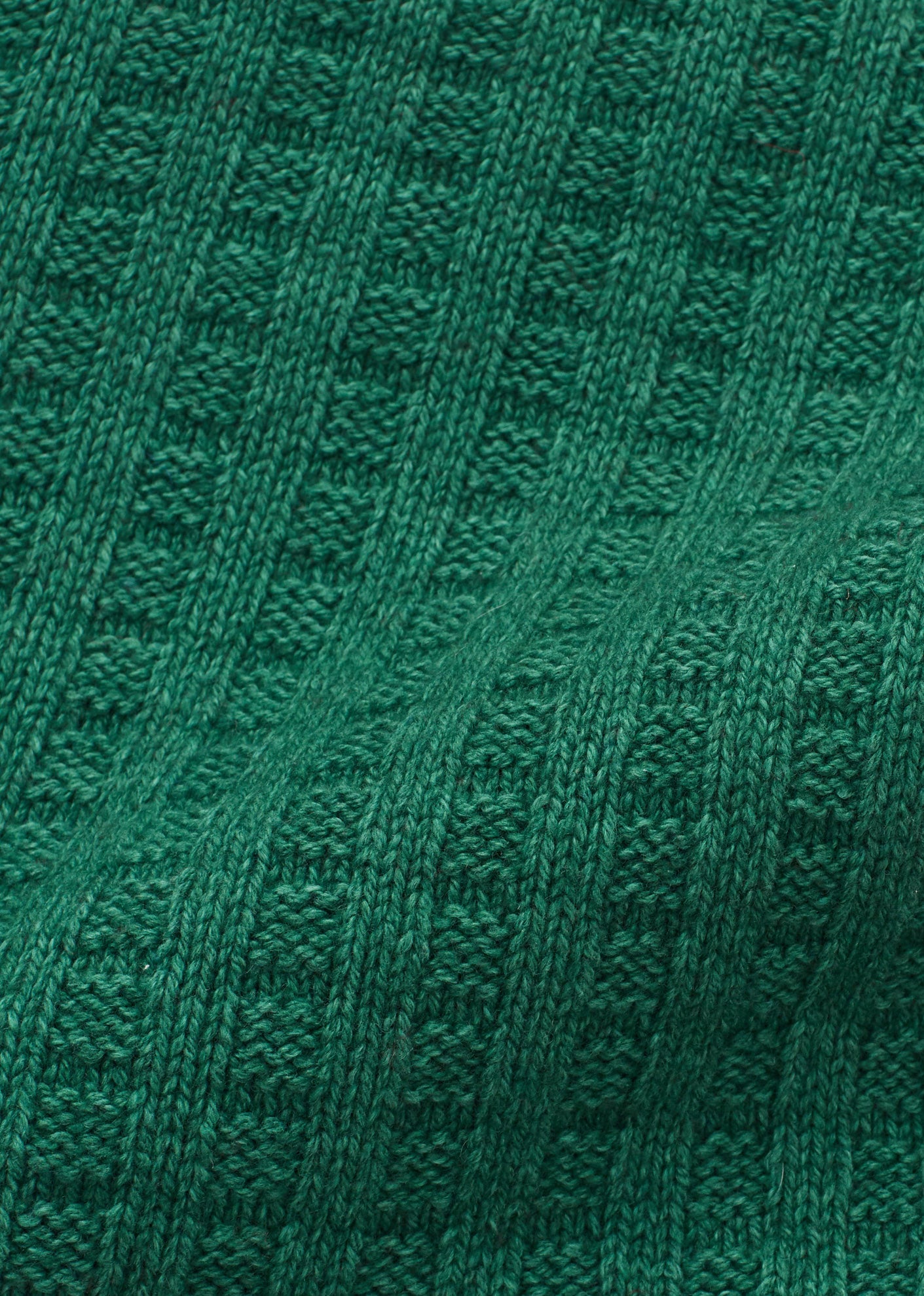 SMALL KNIT BLANKET SEA GREEN