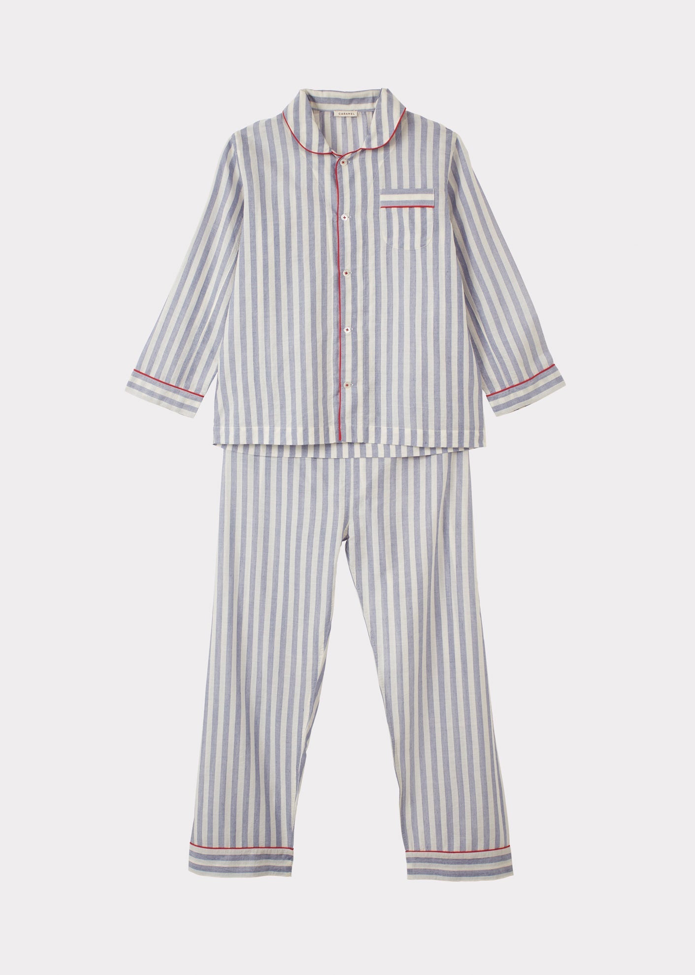 CHILDREN PYJAMA INDIGO BLUE STRIPE