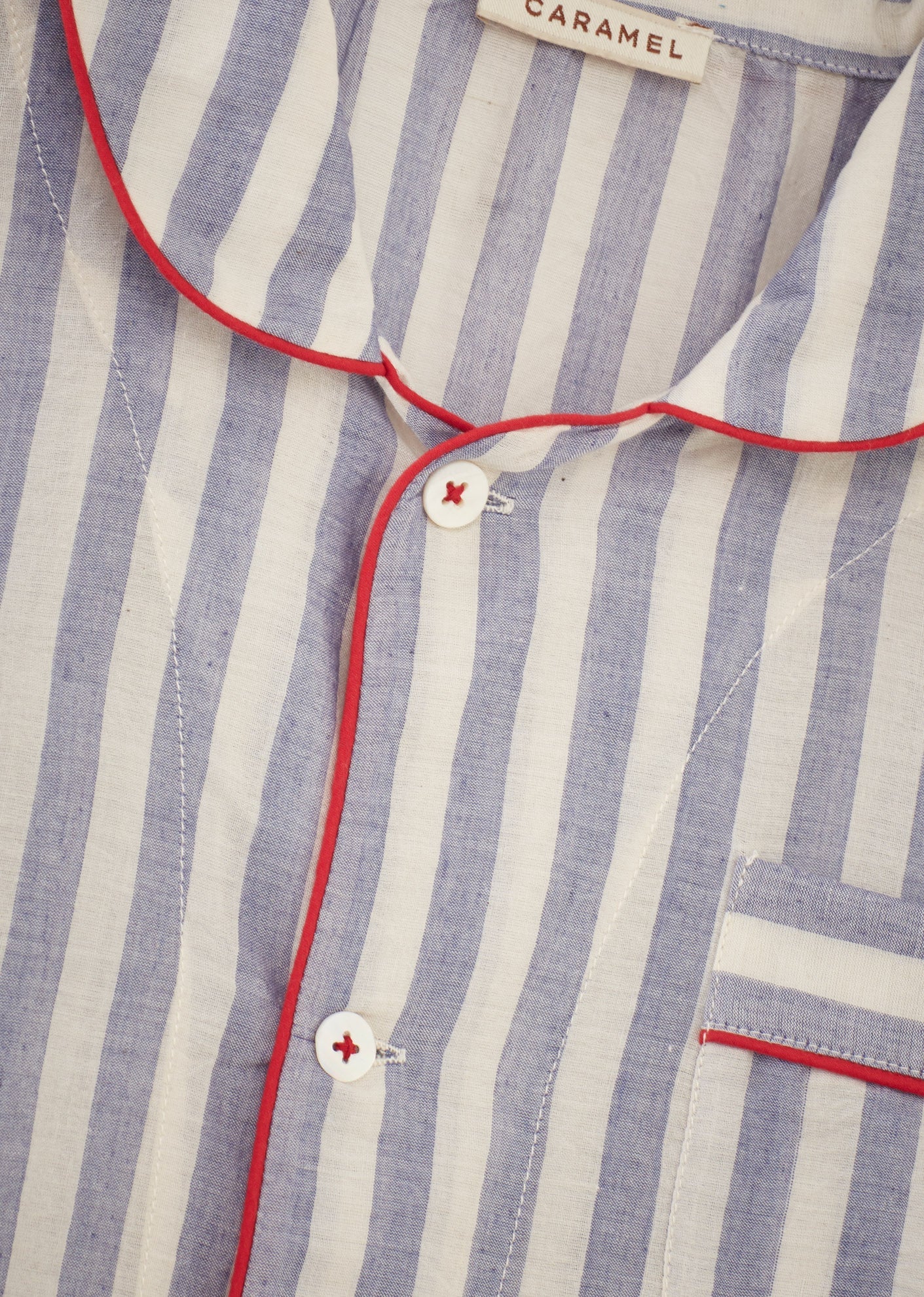 CHILDREN PYJAMA INDIGO BLUE STRIPE