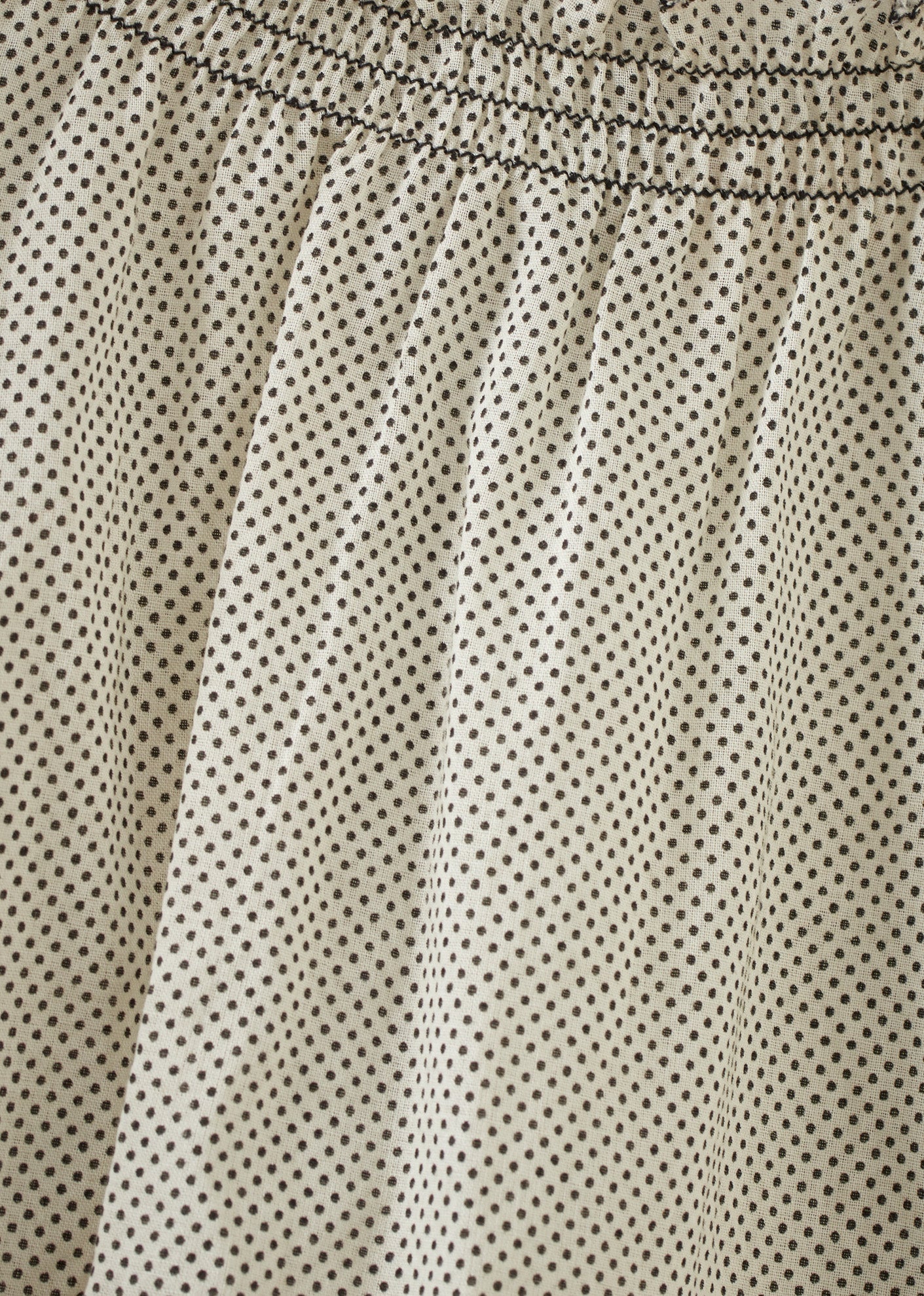 COSTMARY BABY BLOUSE - MINI WHITE POLKA DOT