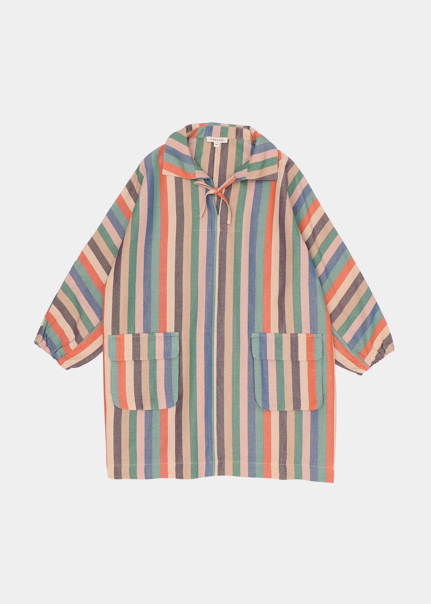 TOMATO DRESS MULTI STRIPE