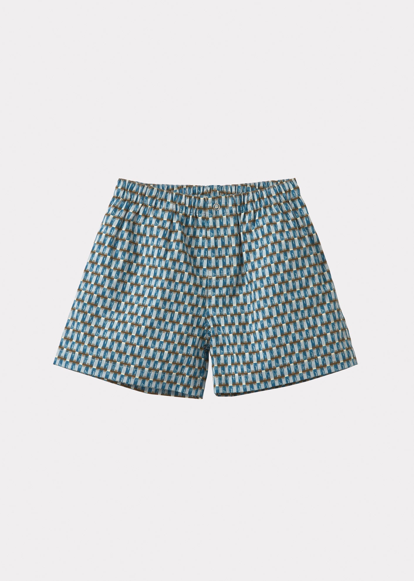 APIUM SHORTS - BLUE GEO PRINT