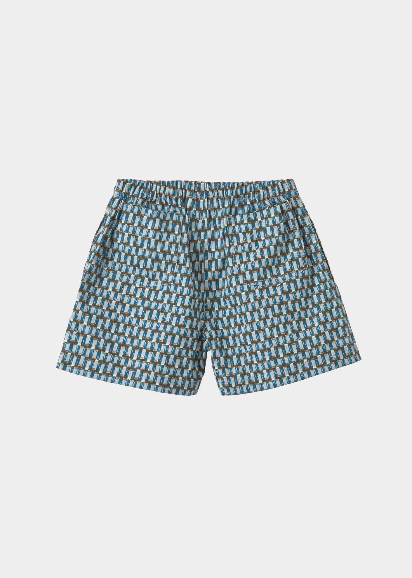 APIUM SHORTS - BLUE GEO PRINT