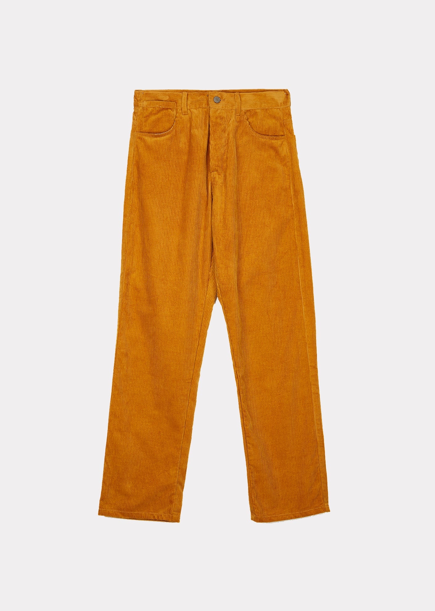 CARAMEL SLIM TROUSER GOLD CORDUROY