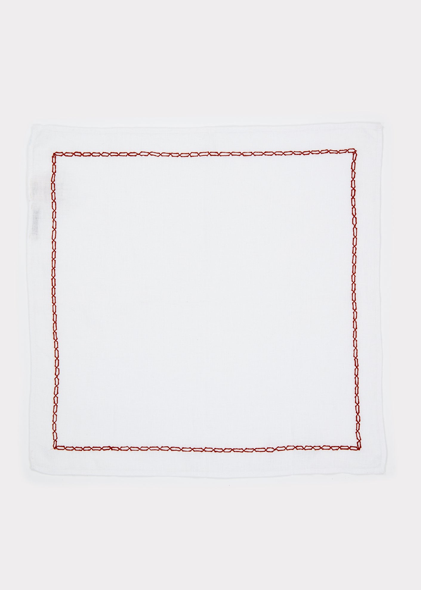 NAPKIN SET OFF WHITE WITH RUST