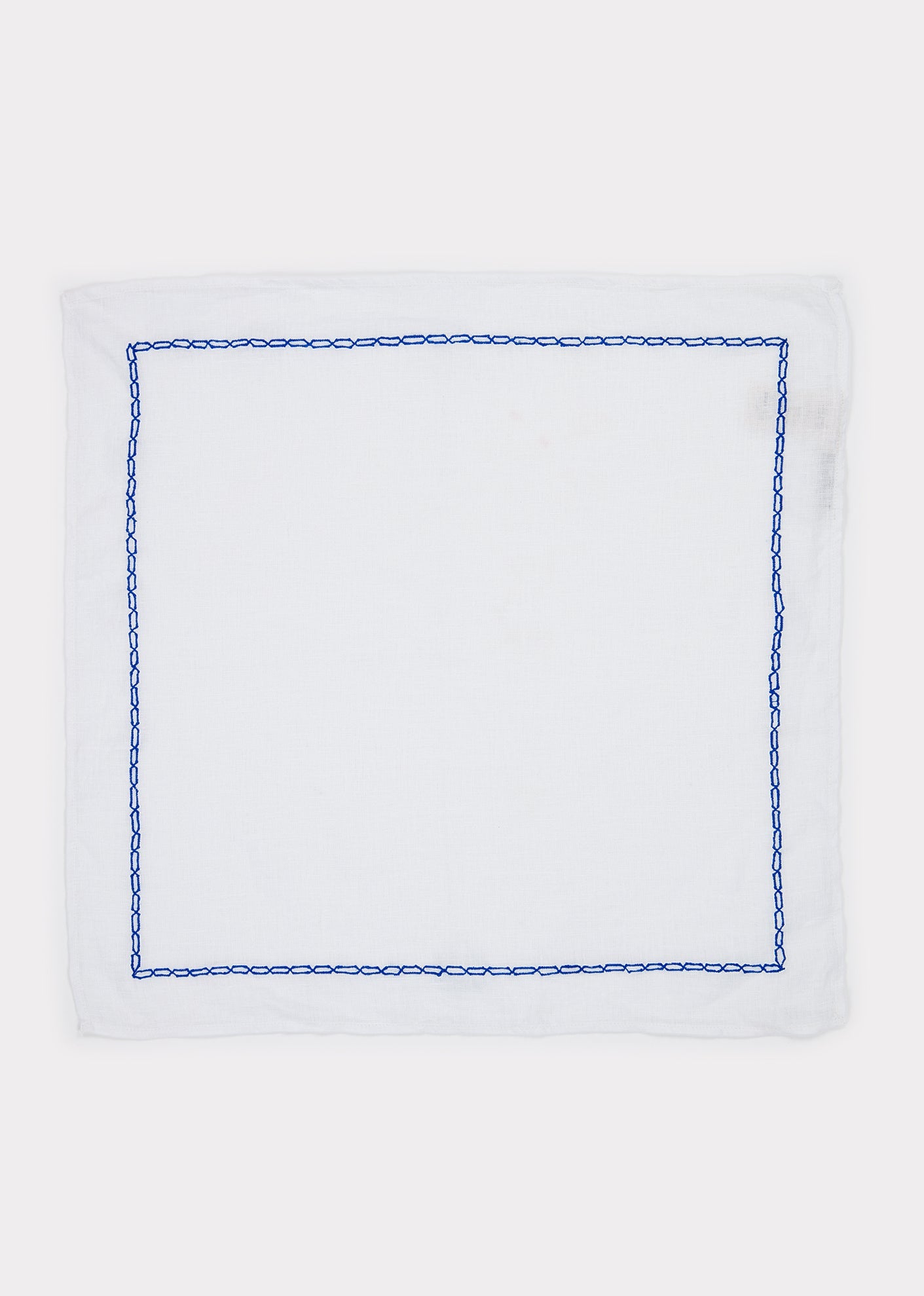 NAPKIN SET OFFWHITE WITH BLUE