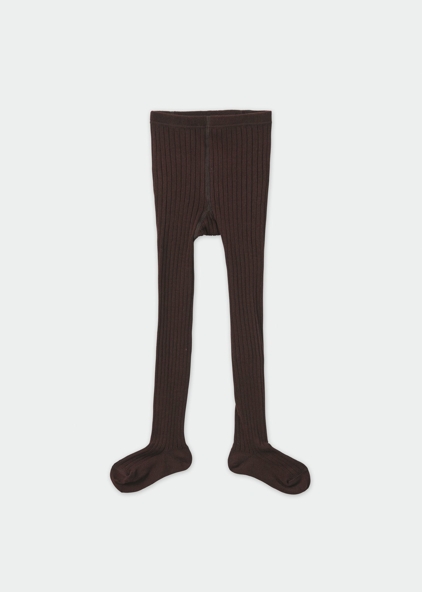 CHILD RIB TIGHTS - CHOCOLATE
