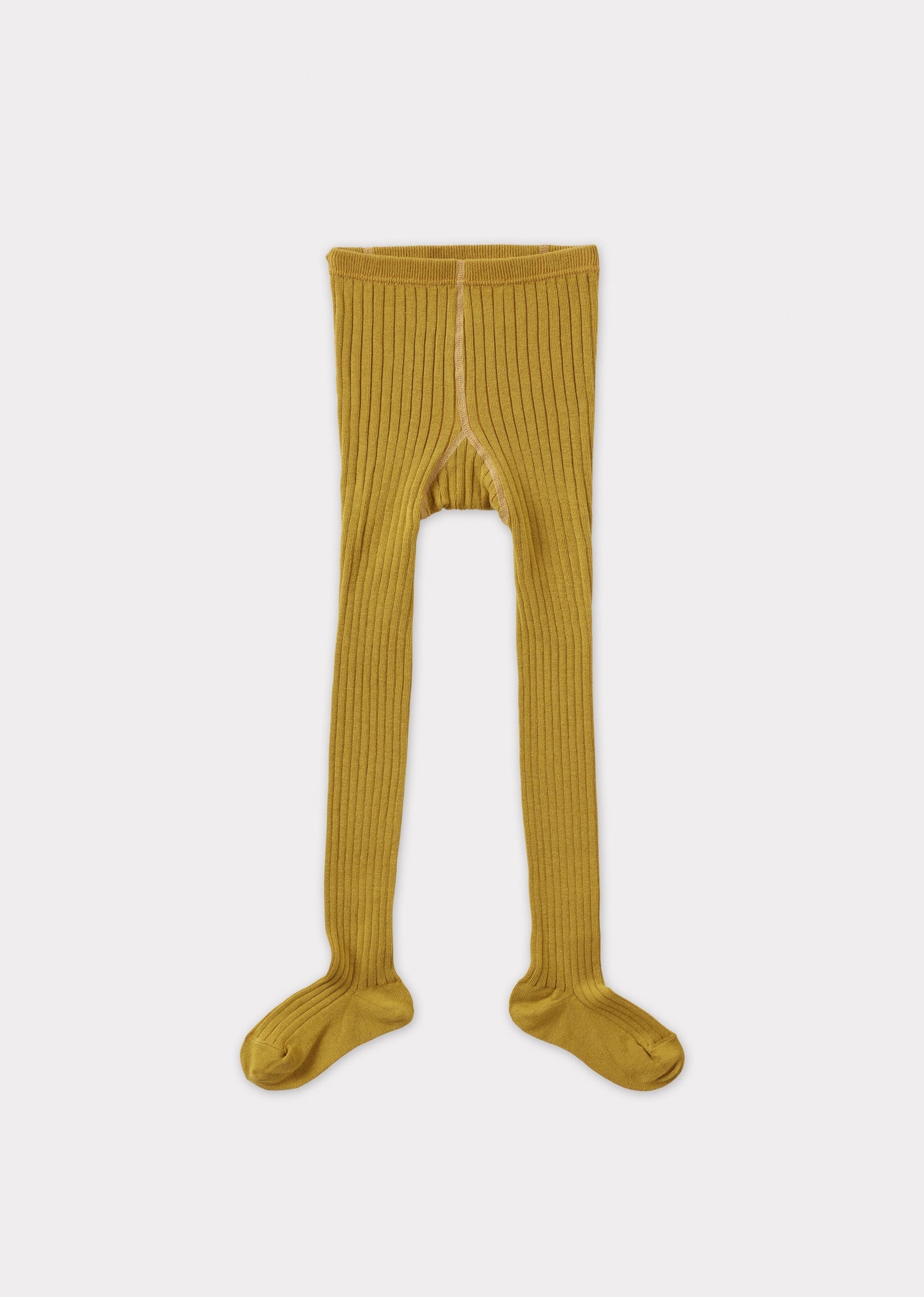 CHILD RIB TIGHTS - MUSTARD MELANGE