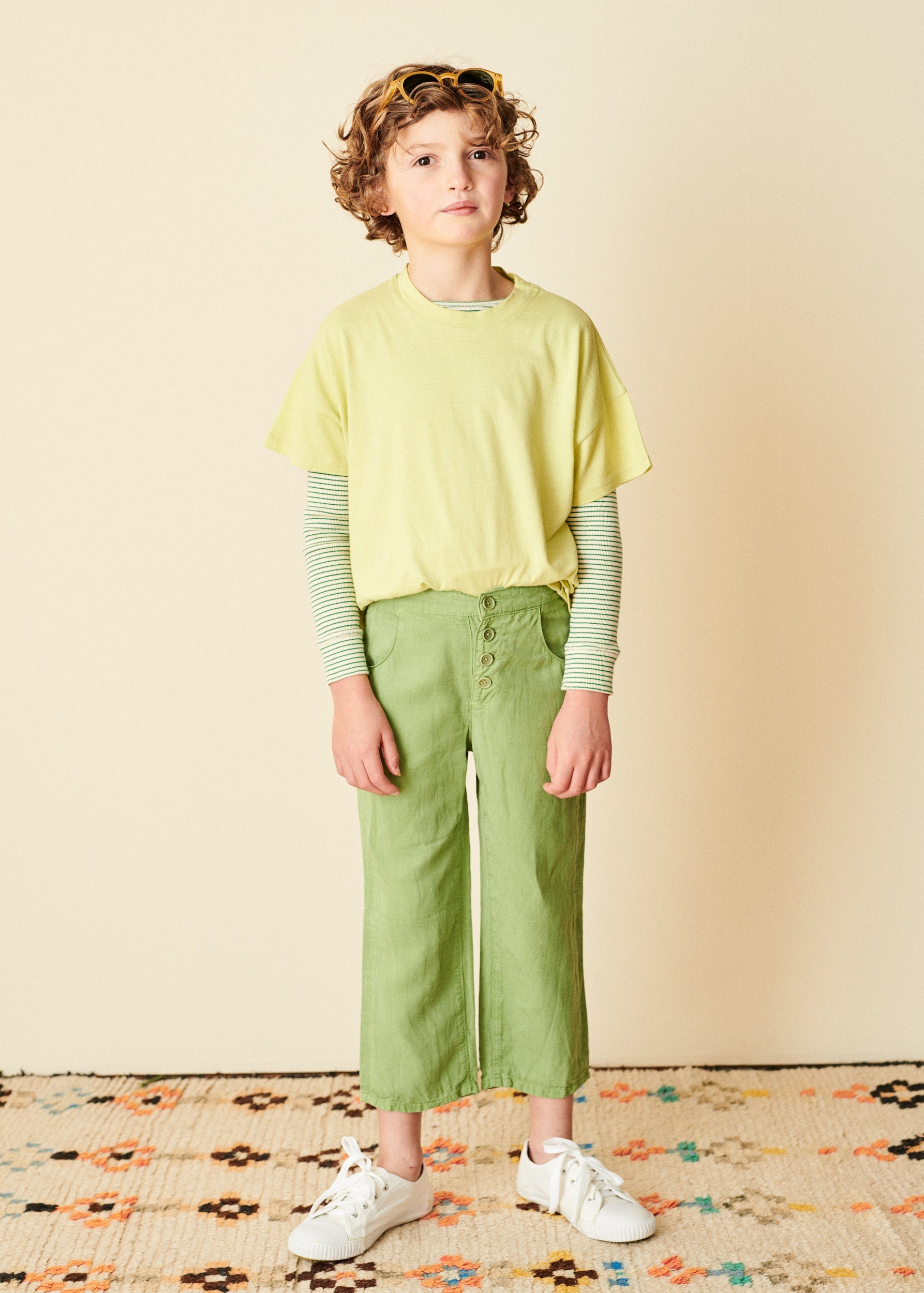 ERODIUM TROUSERS CHILD - MATCHA