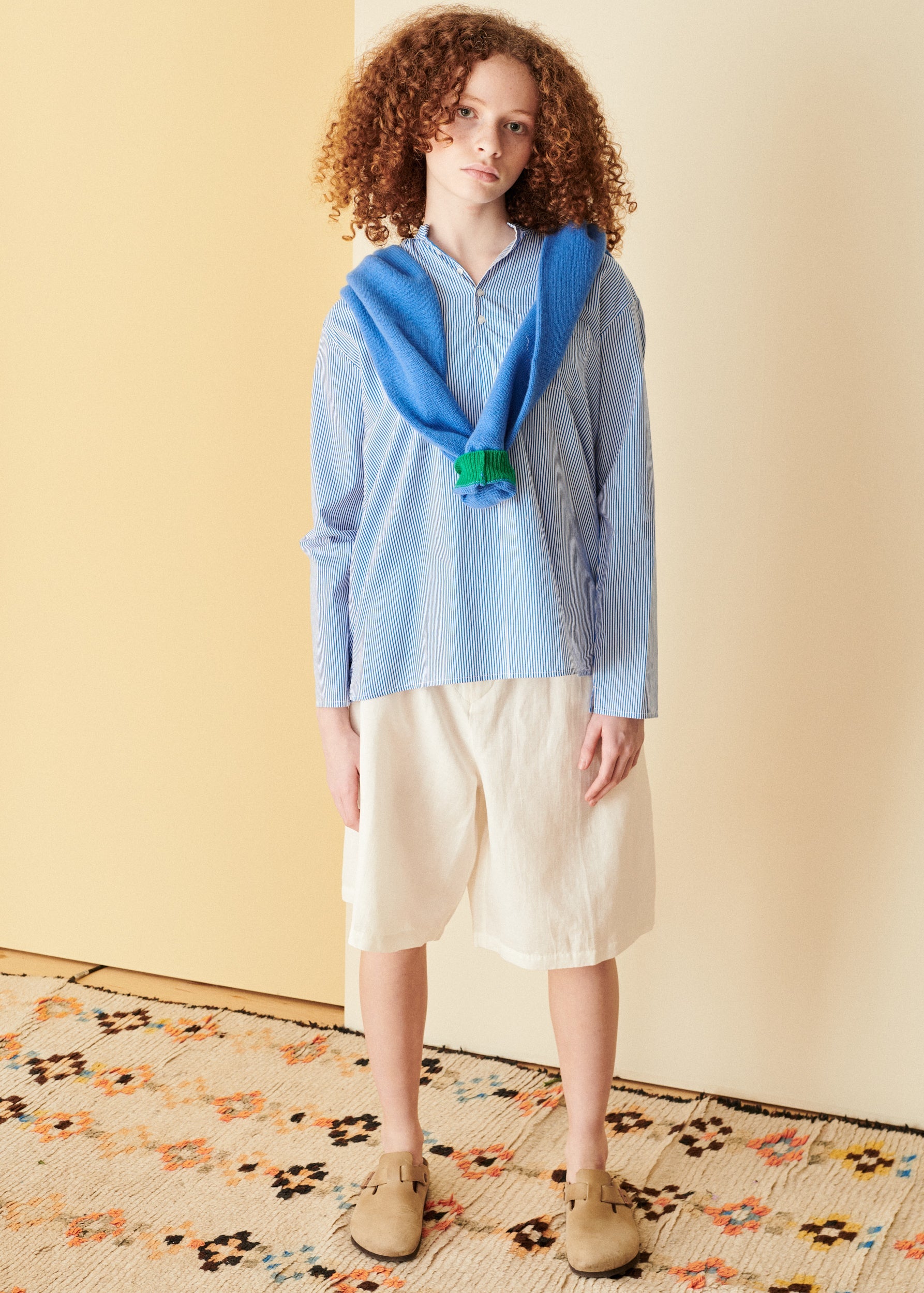 FENNEL JUMPER TEEN - BLUE/CAMEL