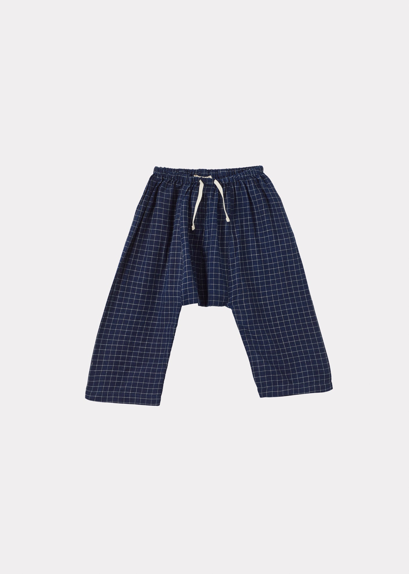 LINUM BABY TROUSERS - NAVY YARD DYED CHECK