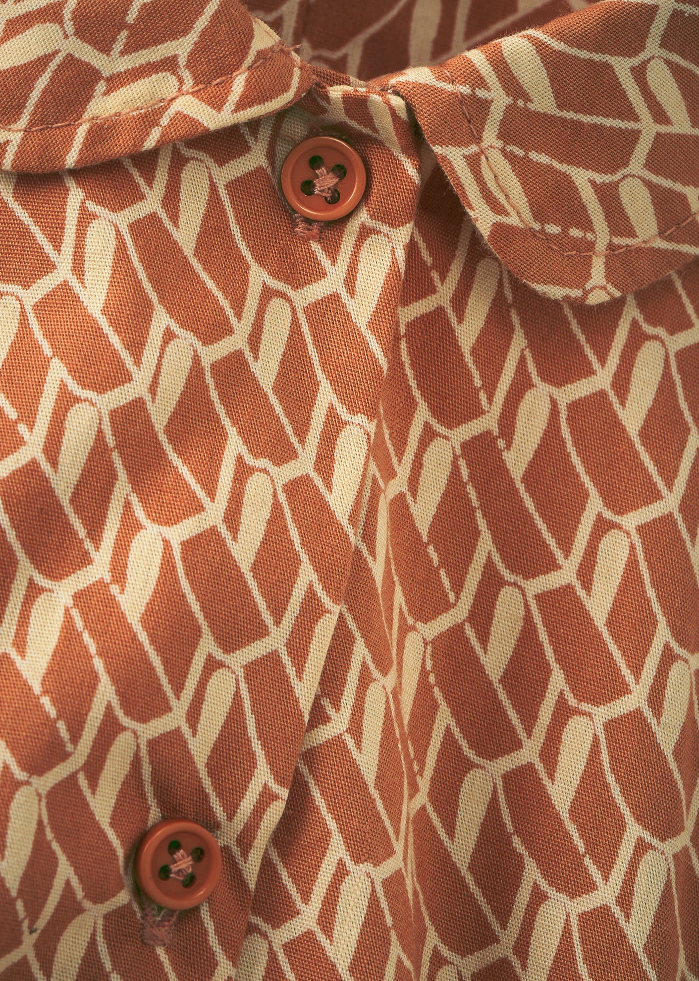 PENGUIN DRESS - APRICOT GEO PRINT