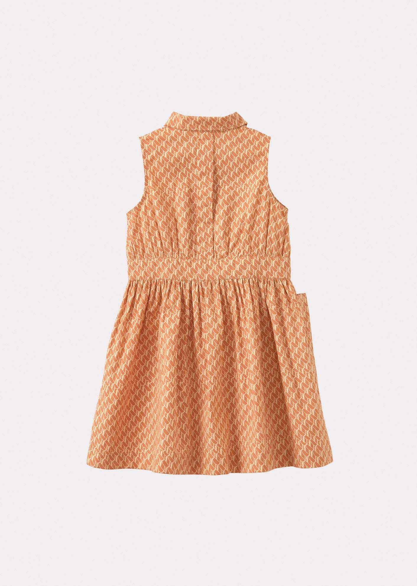 PENGUIN DRESS - APRICOT GEO PRINT