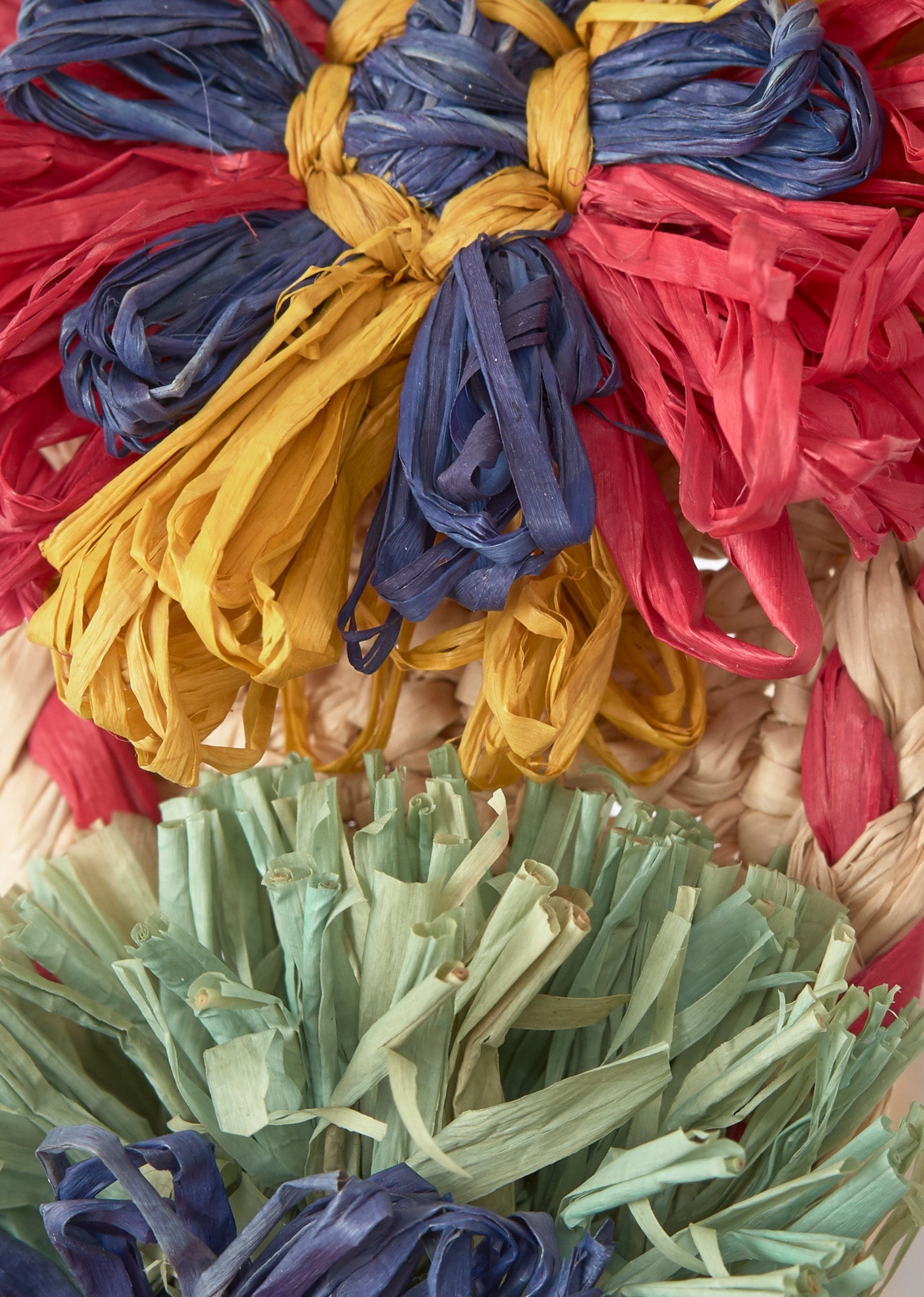 RAFFIA ROSETTE HEAD BAND - MULTI