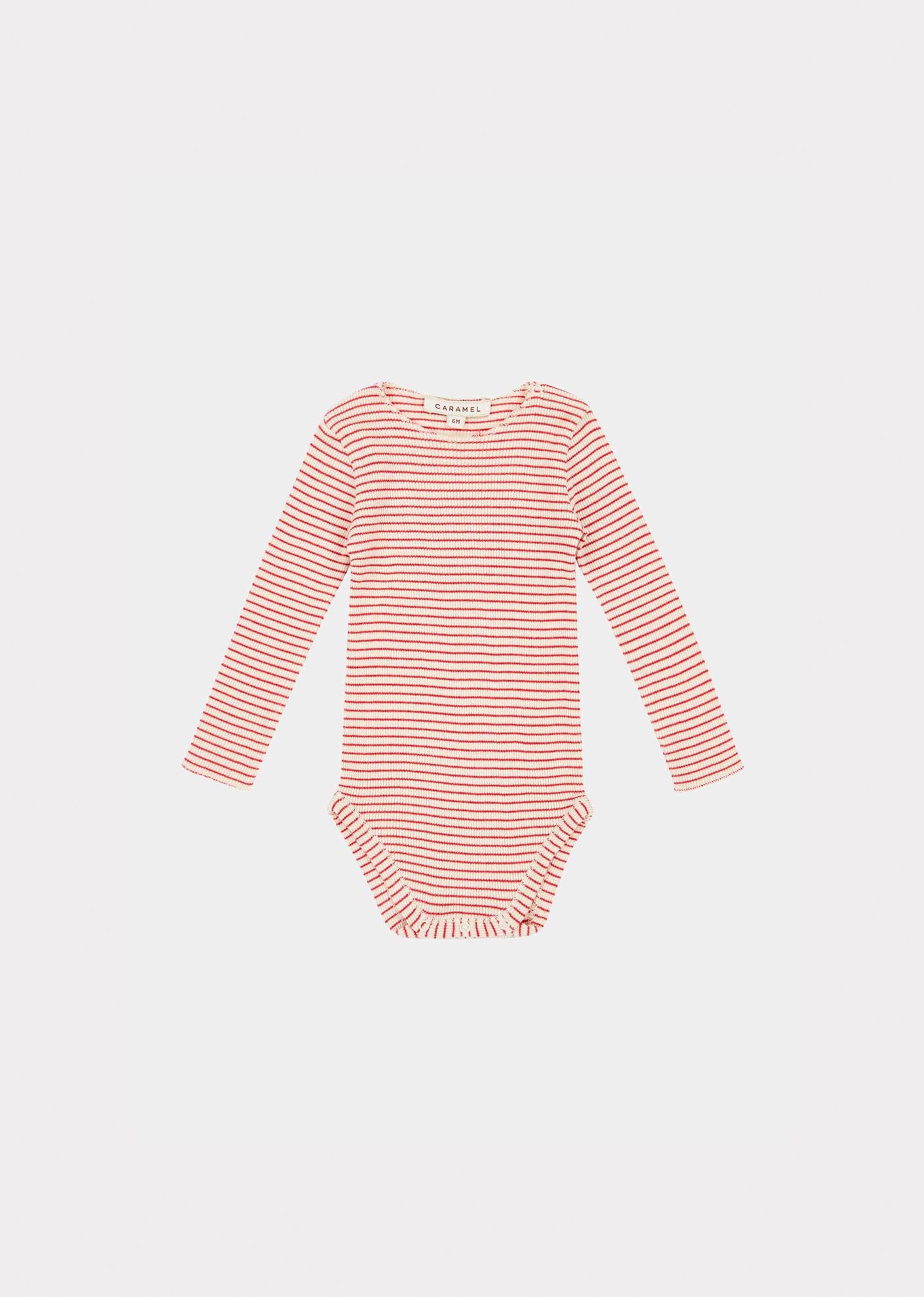 HANAU BABY ROMPER - REDCURRANT/CREAM
