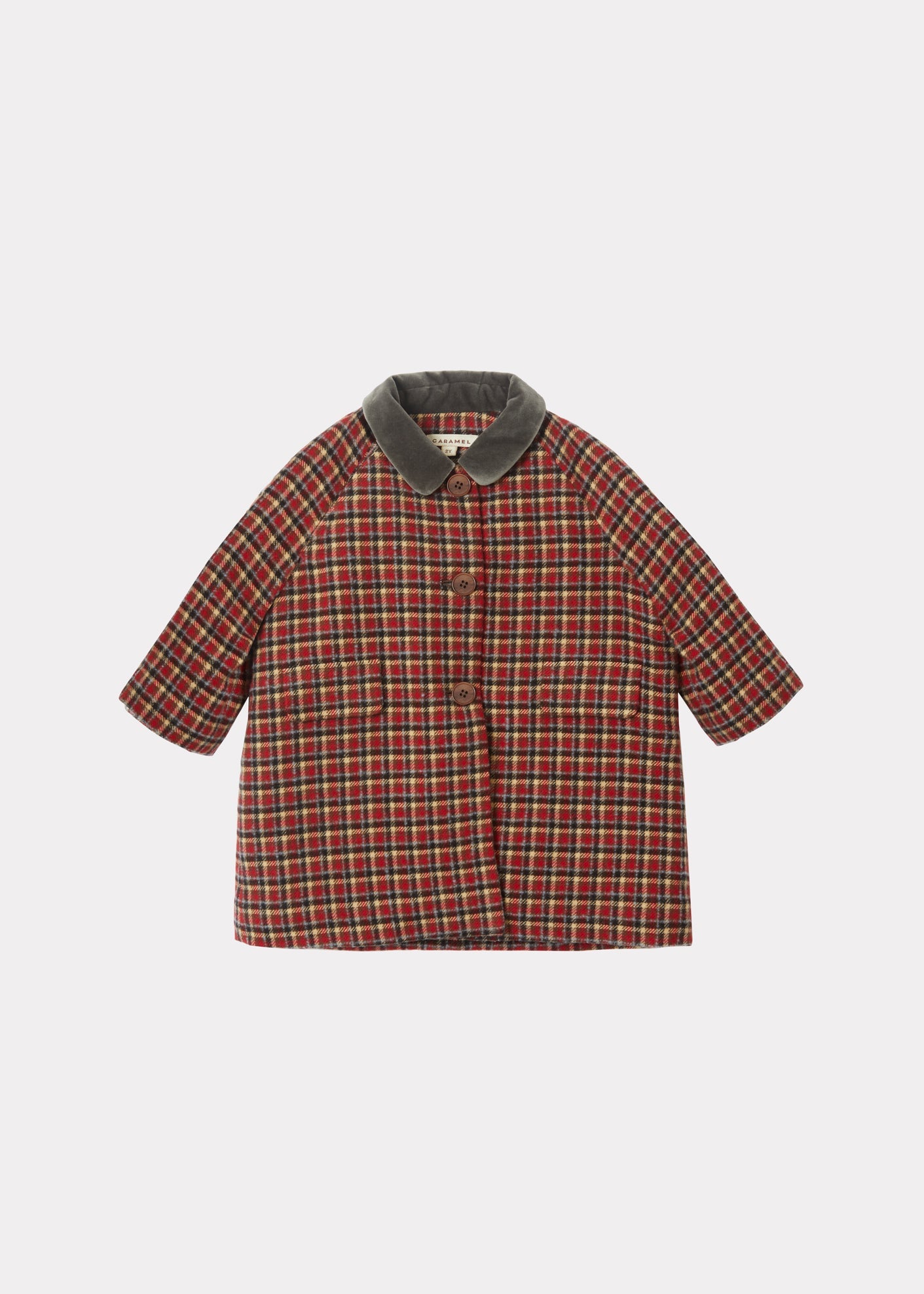 Chee Baby Coat, Red Check