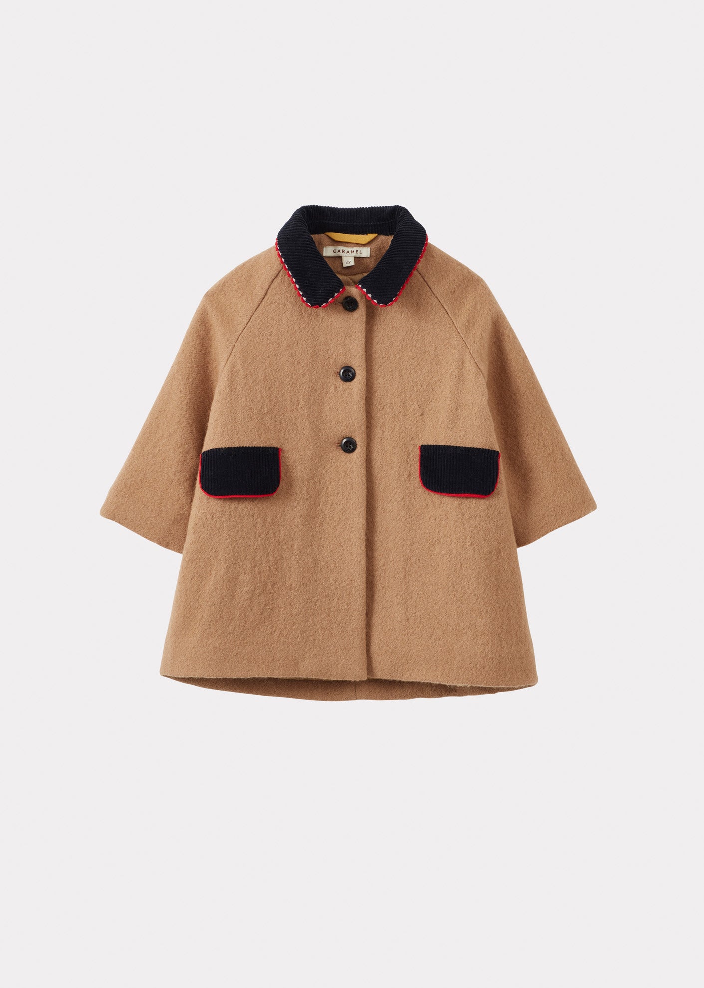 CHEE COAT CAMEL WITH NAVY