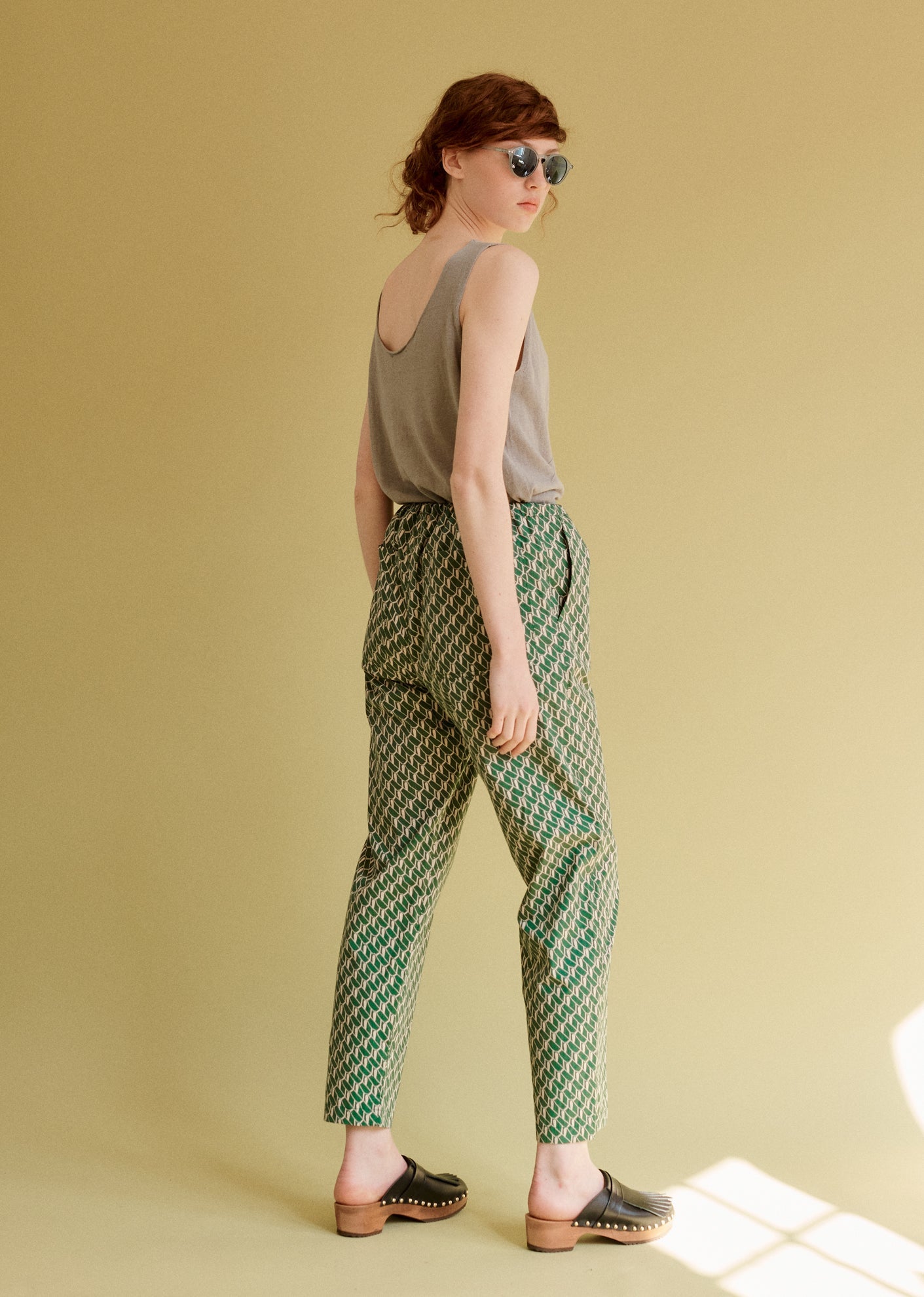 WOMAN JUDO TROUSER - EMERALD GEO PRINT