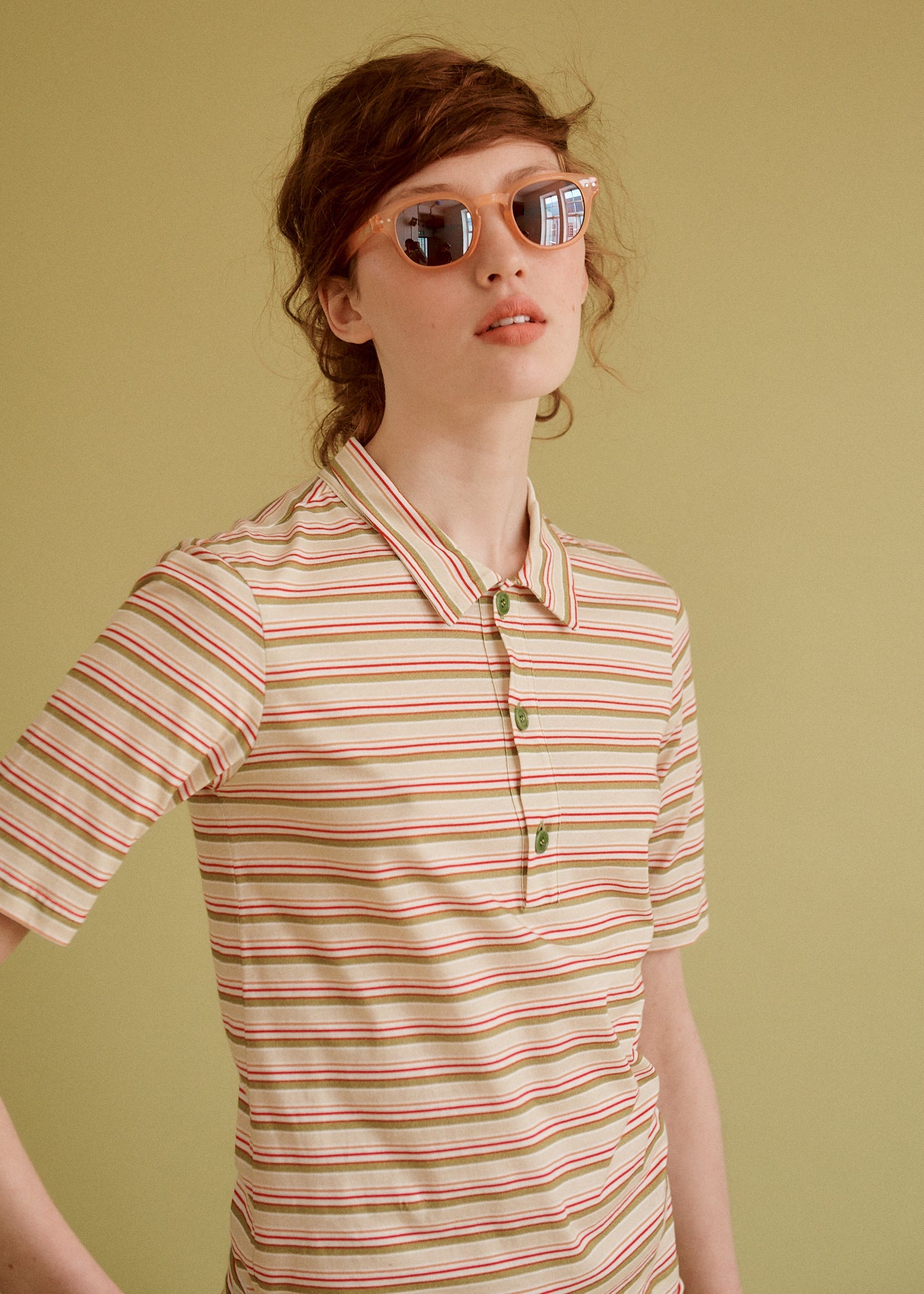 WOMAN POLO T-SHIRT - MULTI STRIPE