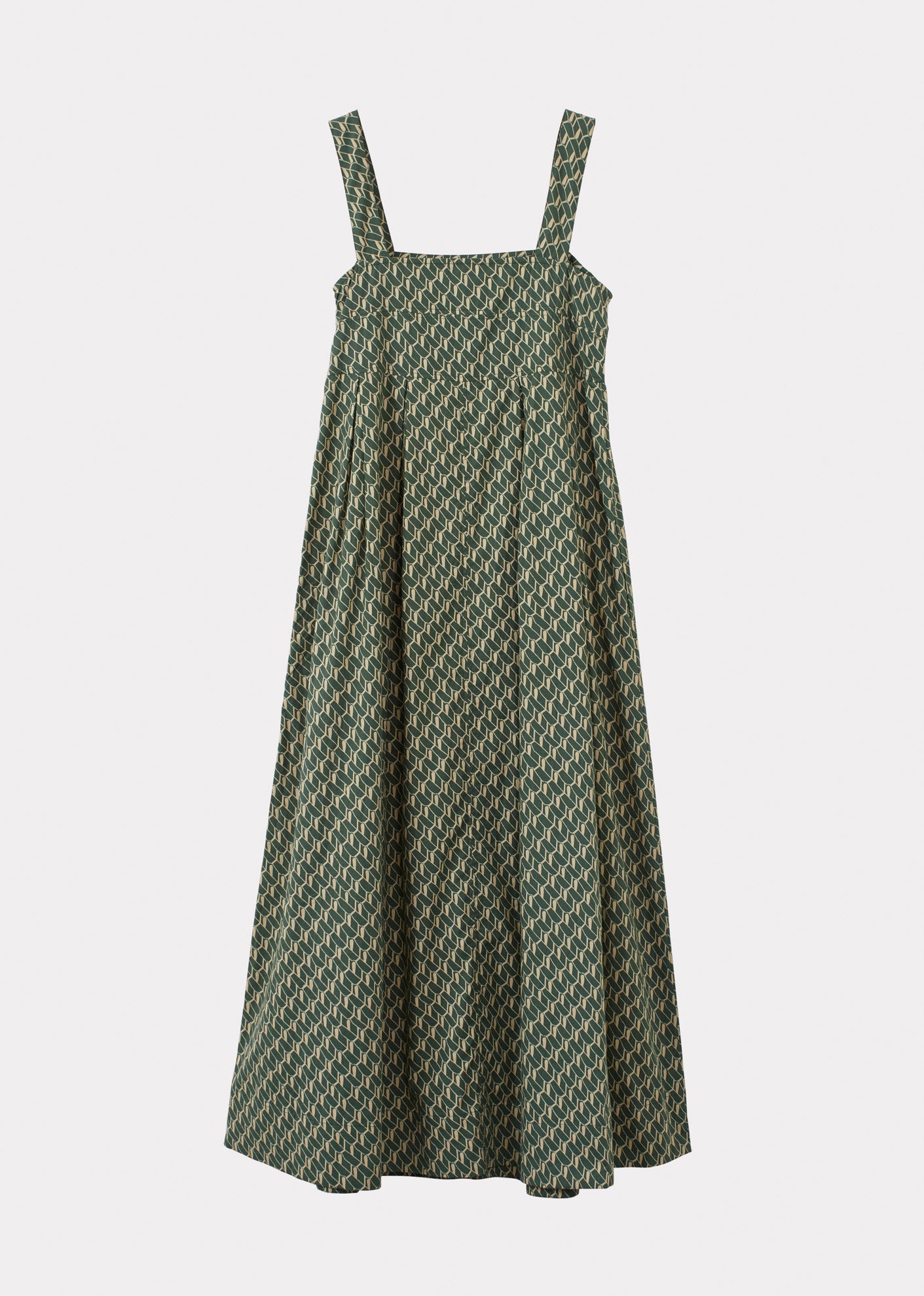 WOMAN SUMMER DRESS - EMERALD GEO PRINT