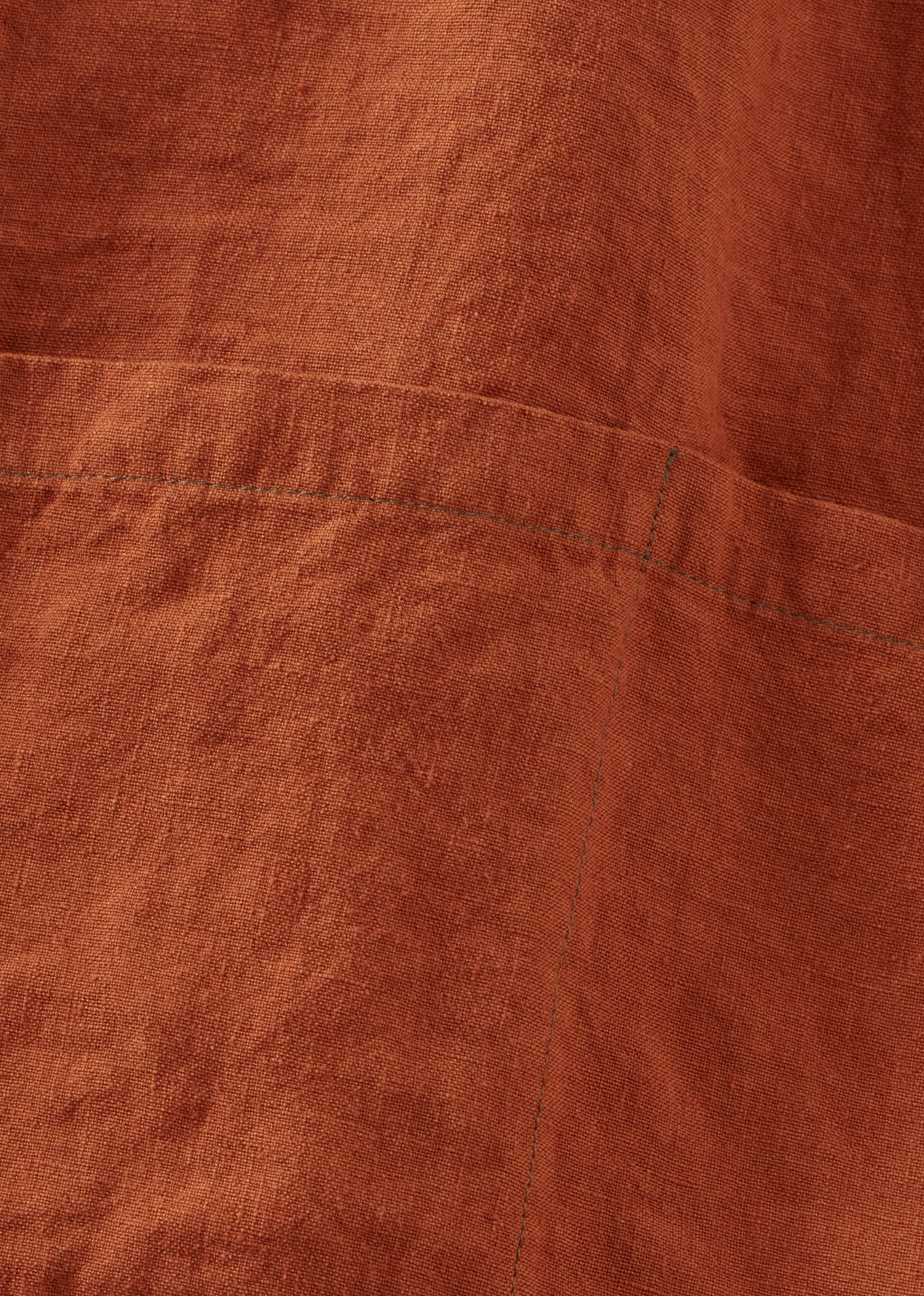 LINEN APRON BURNT ORANGE 