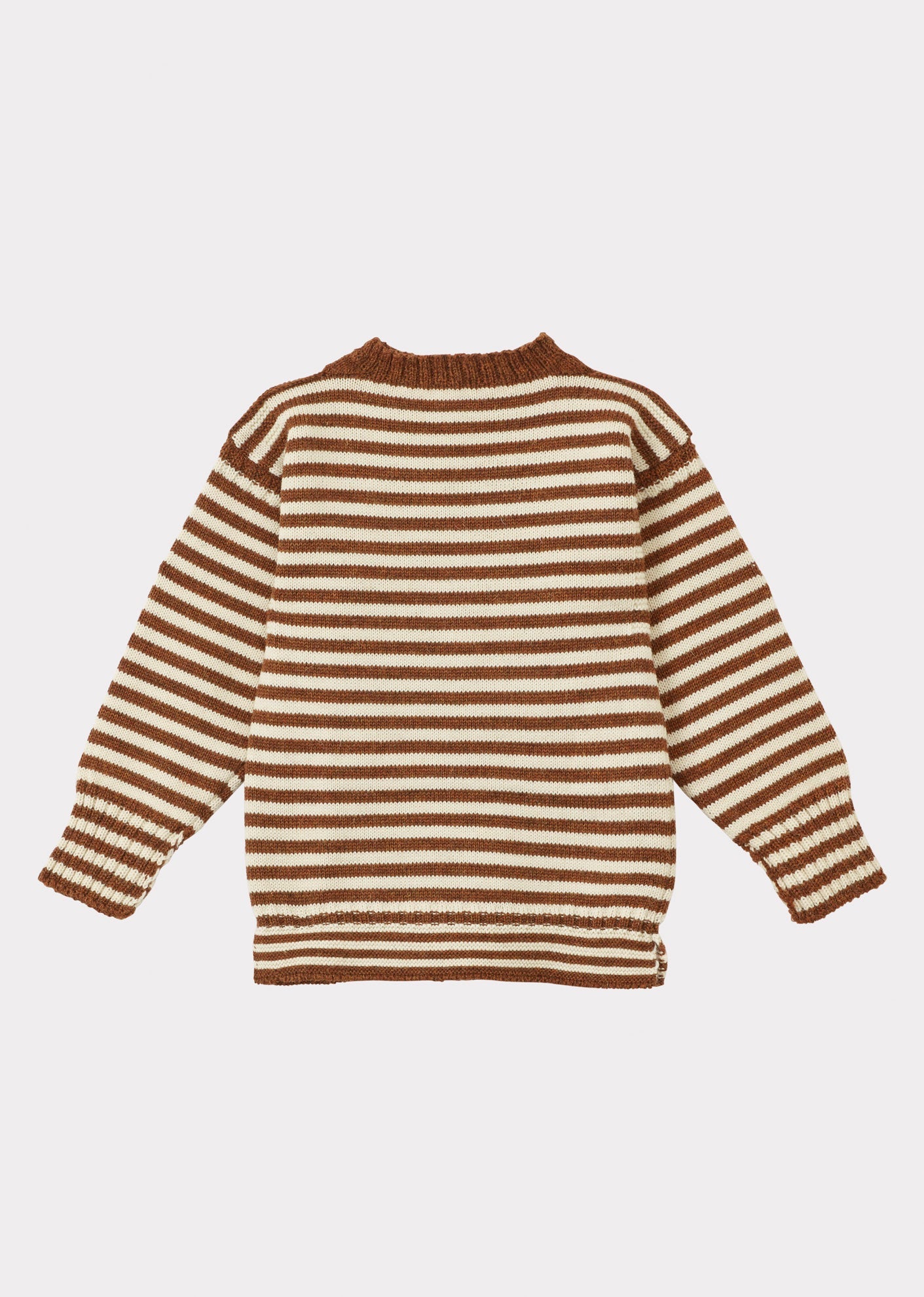 GUERNSEY KIDS JUMPER - CINNAMON STRIPE