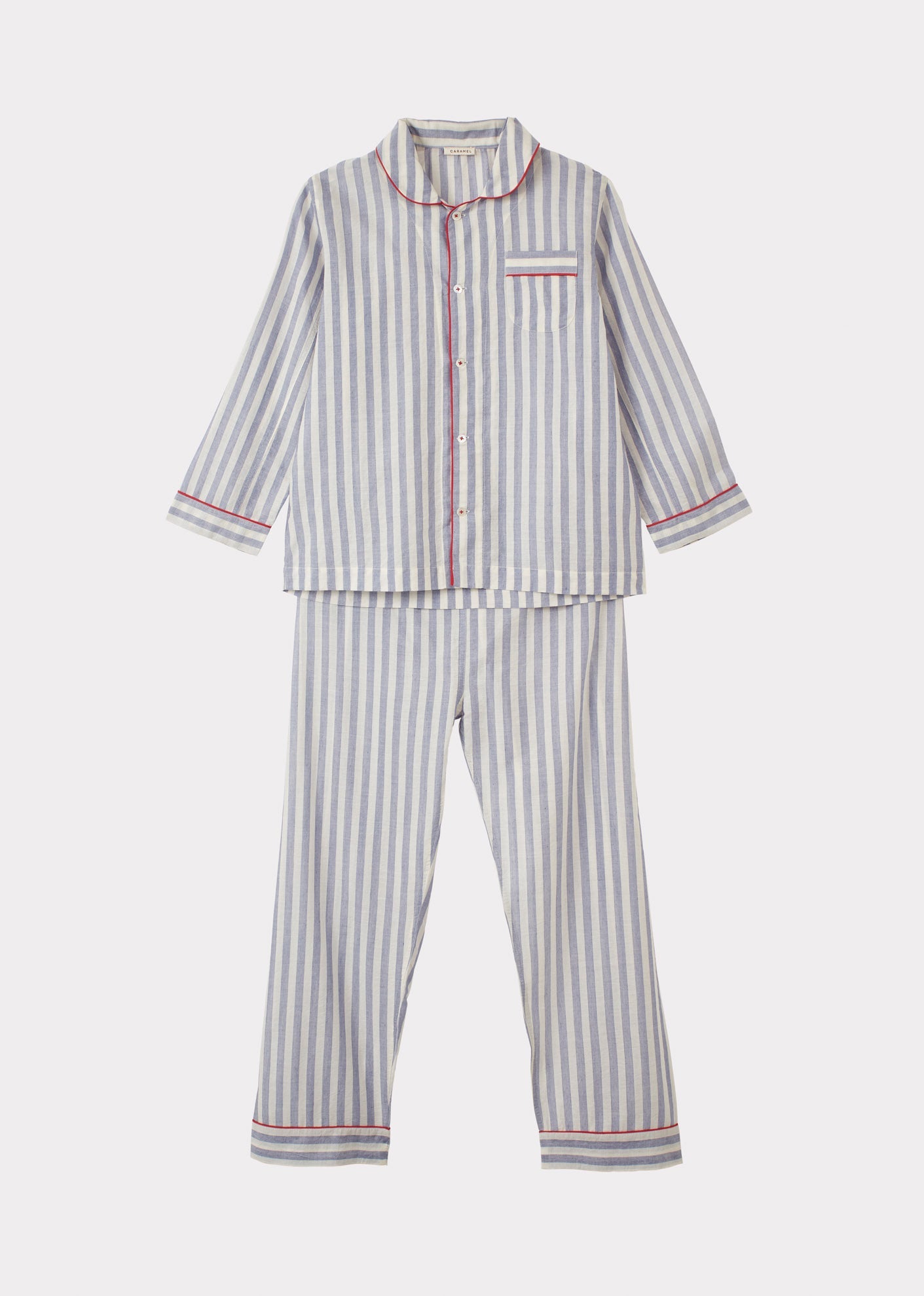 CHILDREN PYJAMA INDIGO BLUE STRIPE 