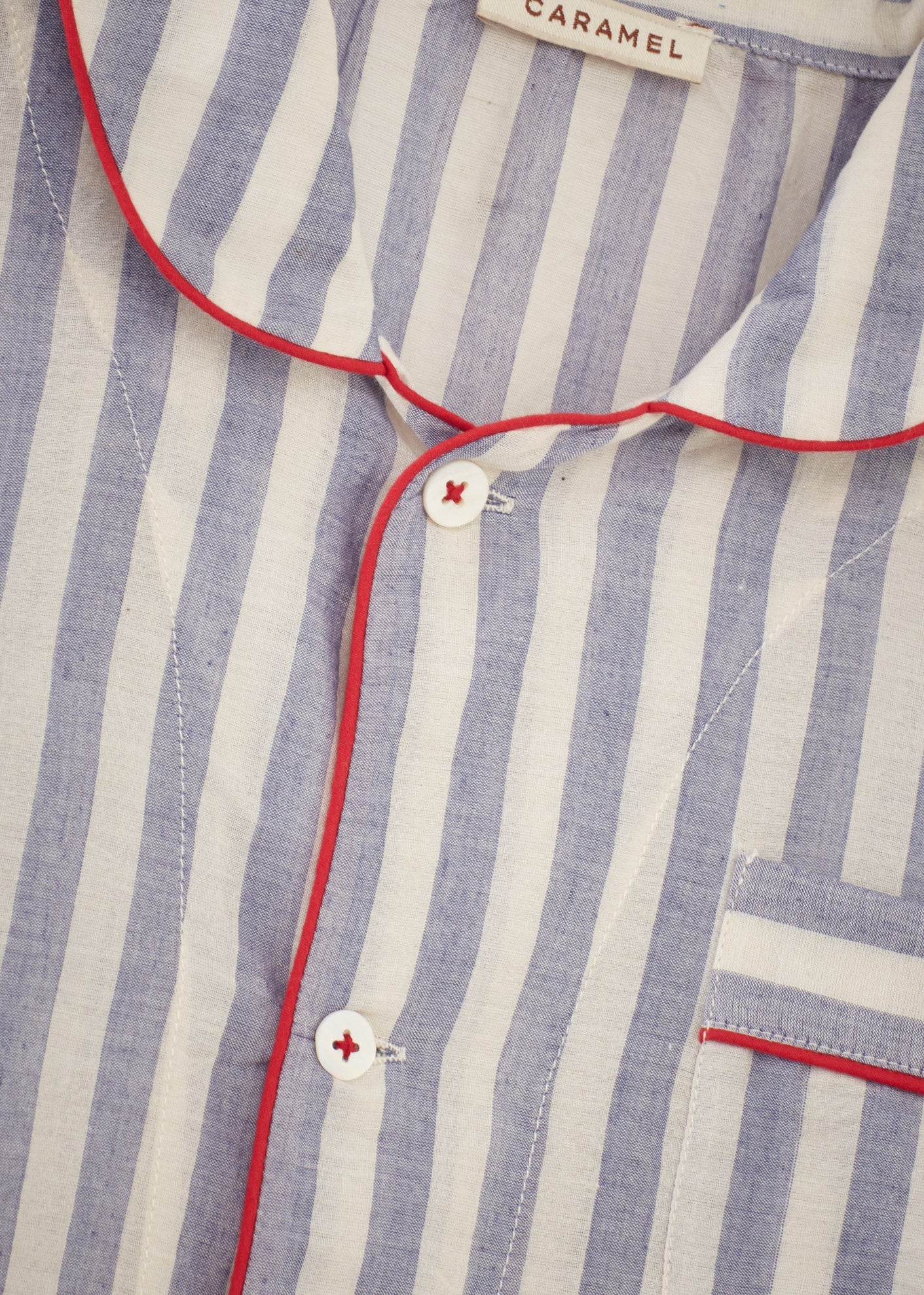 CHILDREN PYJAMA INDIGO BLUE STRIPE 