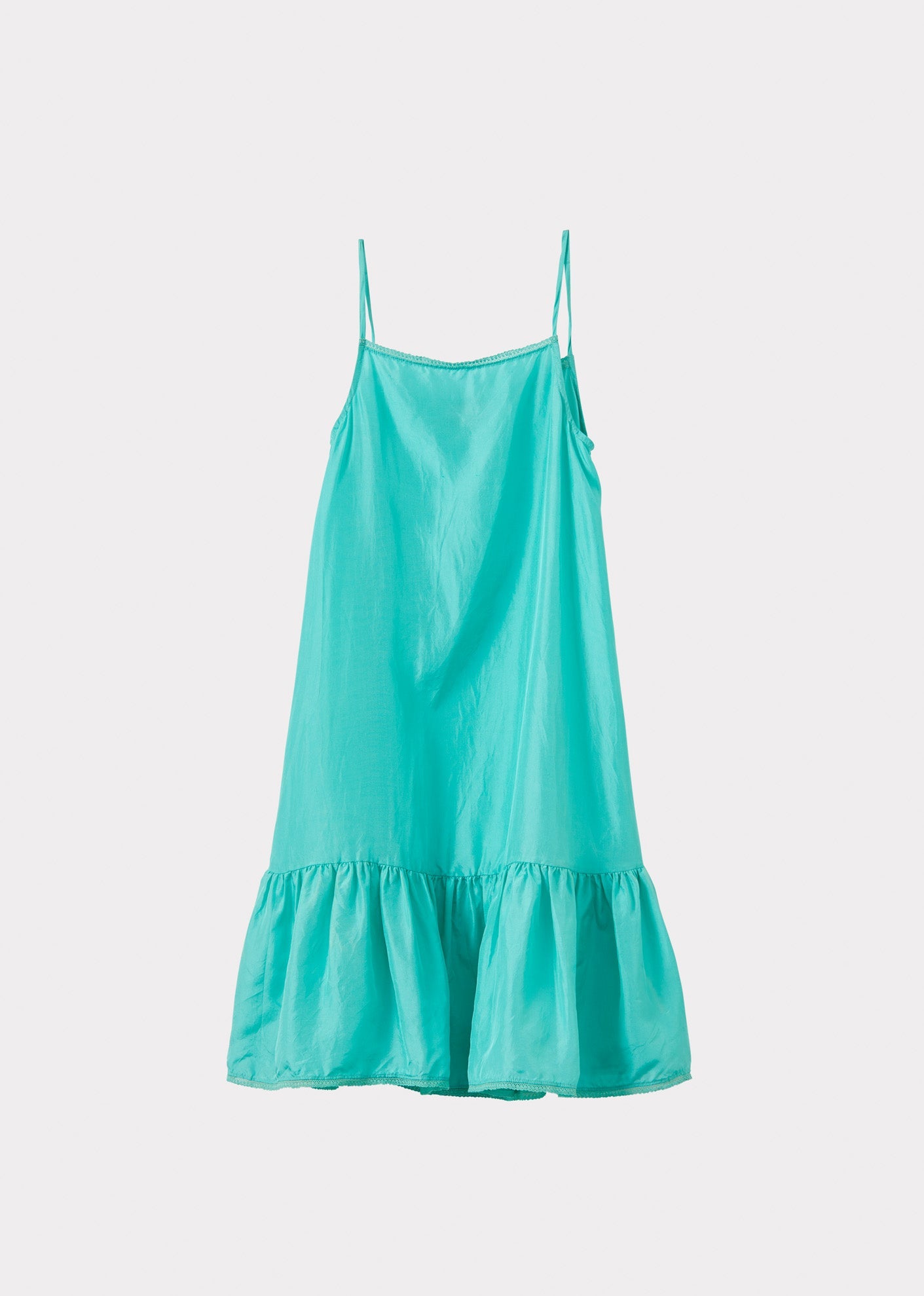 GRAPE SLIP DRESS - AQUA