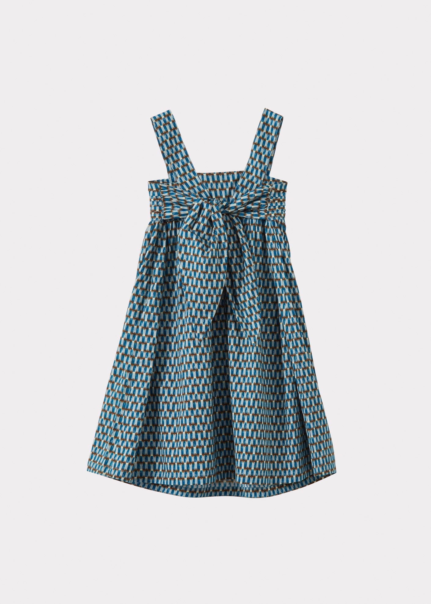 ABELIA DRESS - BLUE GEO PRINT