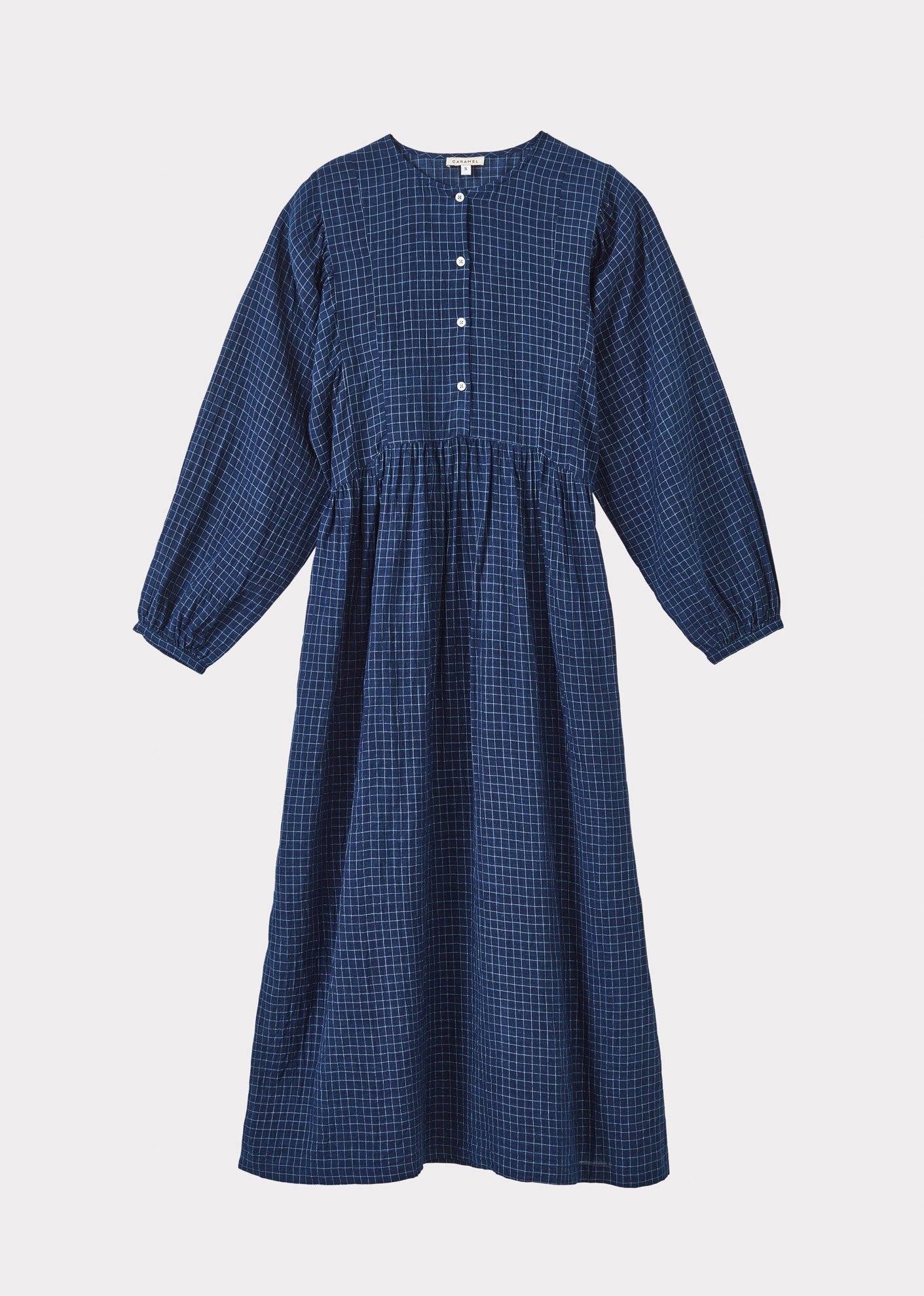 YARROW DRESS - NAVY YARD DYED CHECK