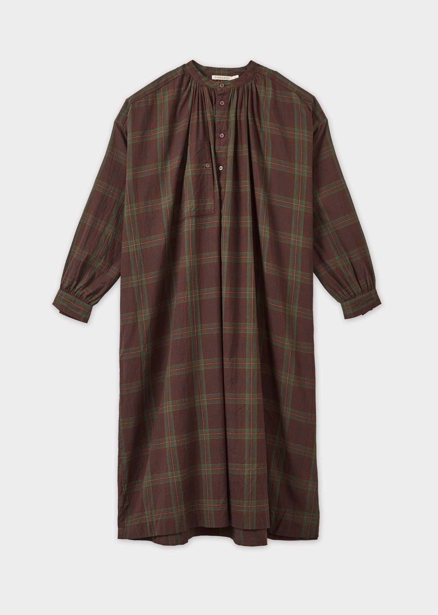 YEW DRESS - BROWN/GREEN/TARTAN