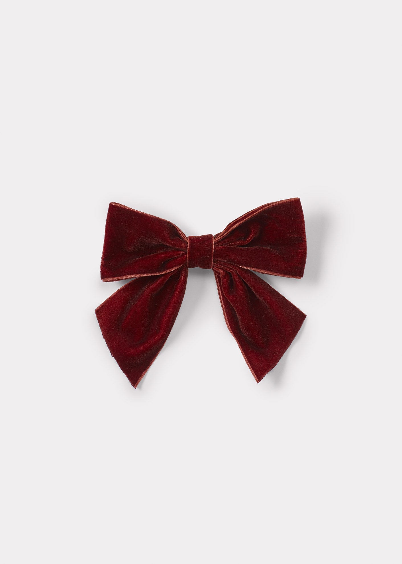 VELVET BOW PARTY HAIRCLIP - CHOCOLATE