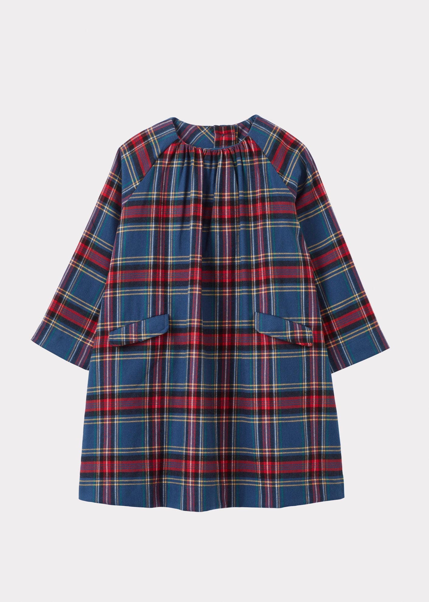 MALIKA DRESS - BLUE TARTAN