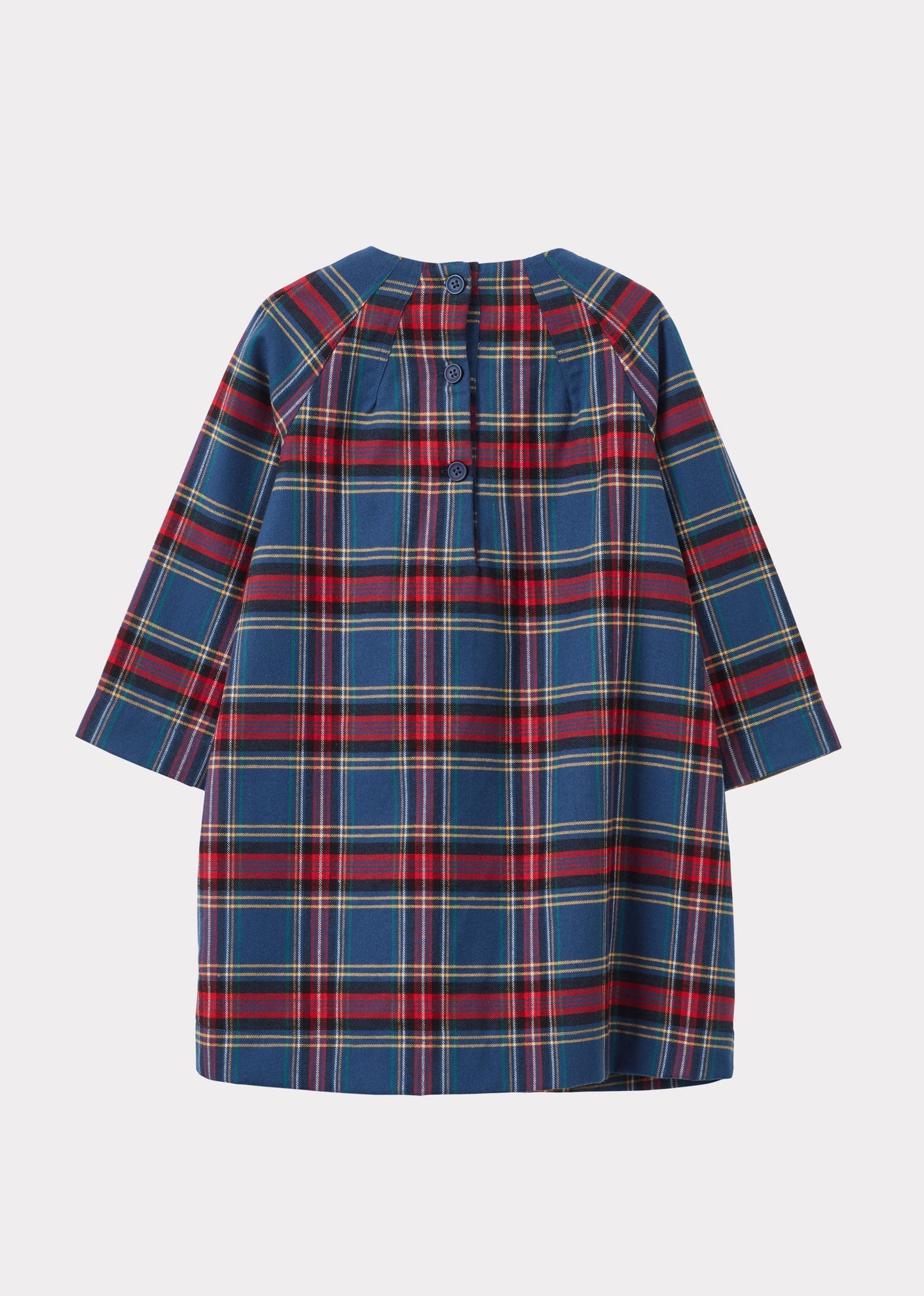 MALIKA DRESS - BLUE TARTAN