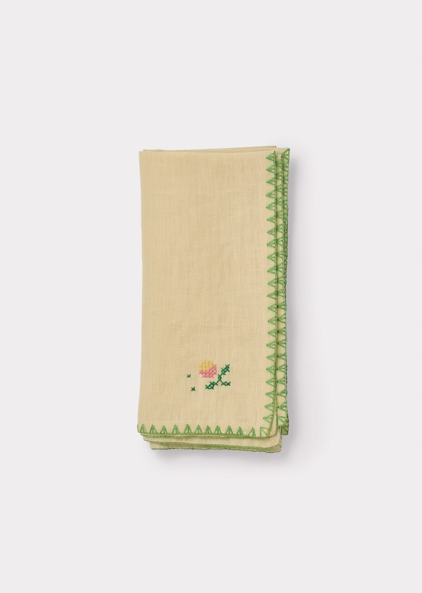 HOME CLASSIC EMBROIDERED NAPKIN - FLORAL EMBROIDERY