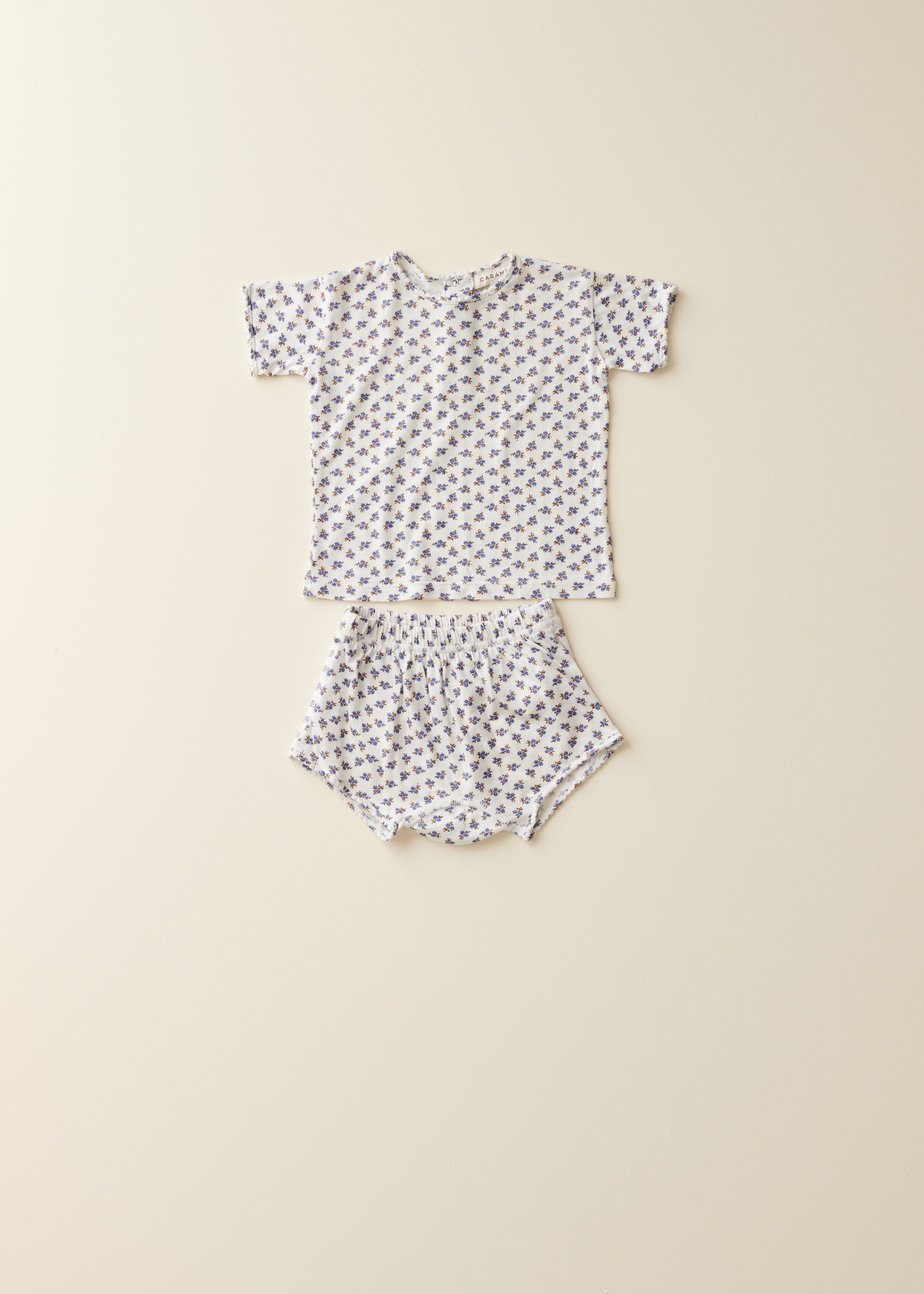 AHIPA BABY SHIRT - ECRU DITSY PRINT