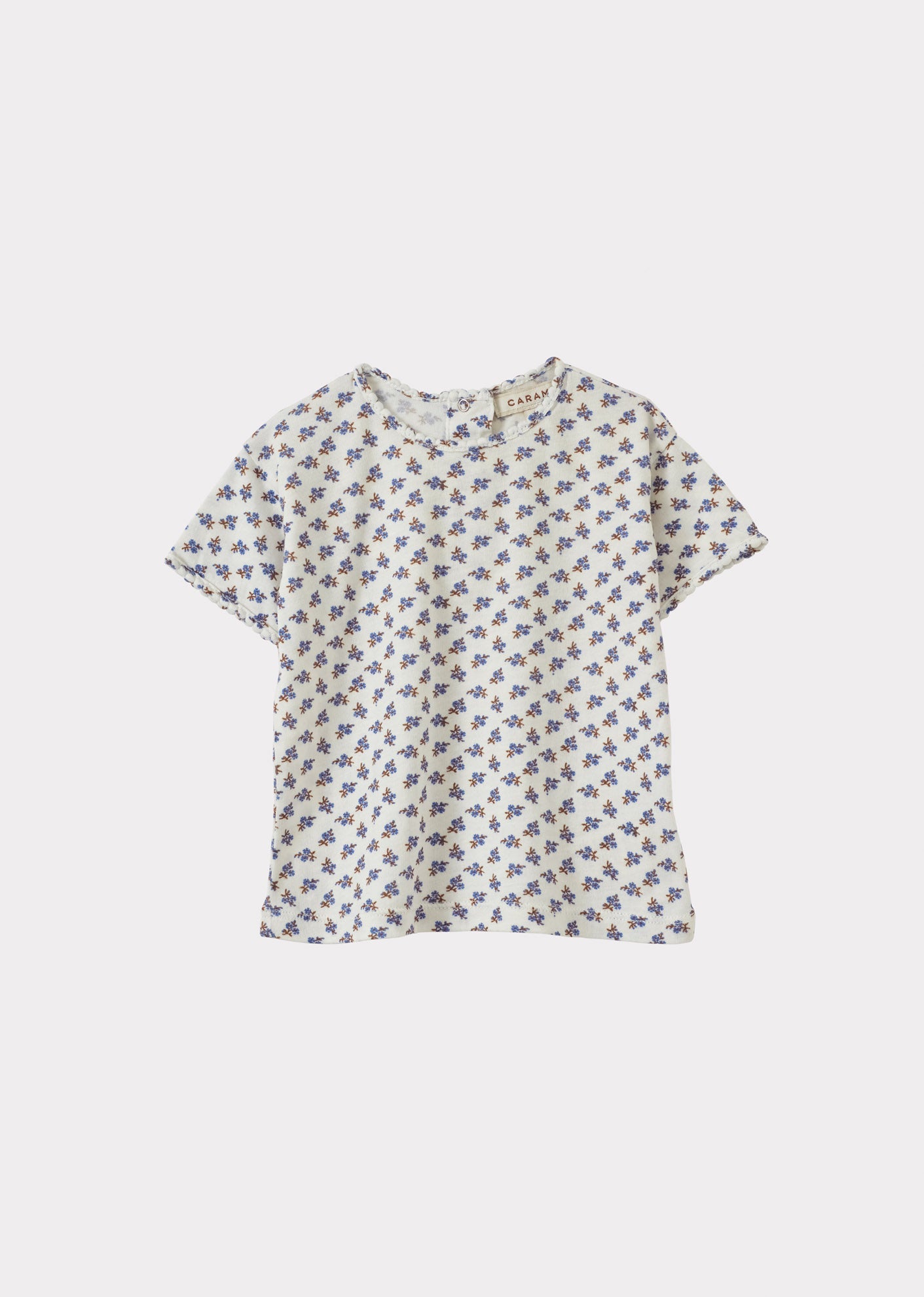 AHIPA BABY SHIRT - ECRU DITSY PRINT