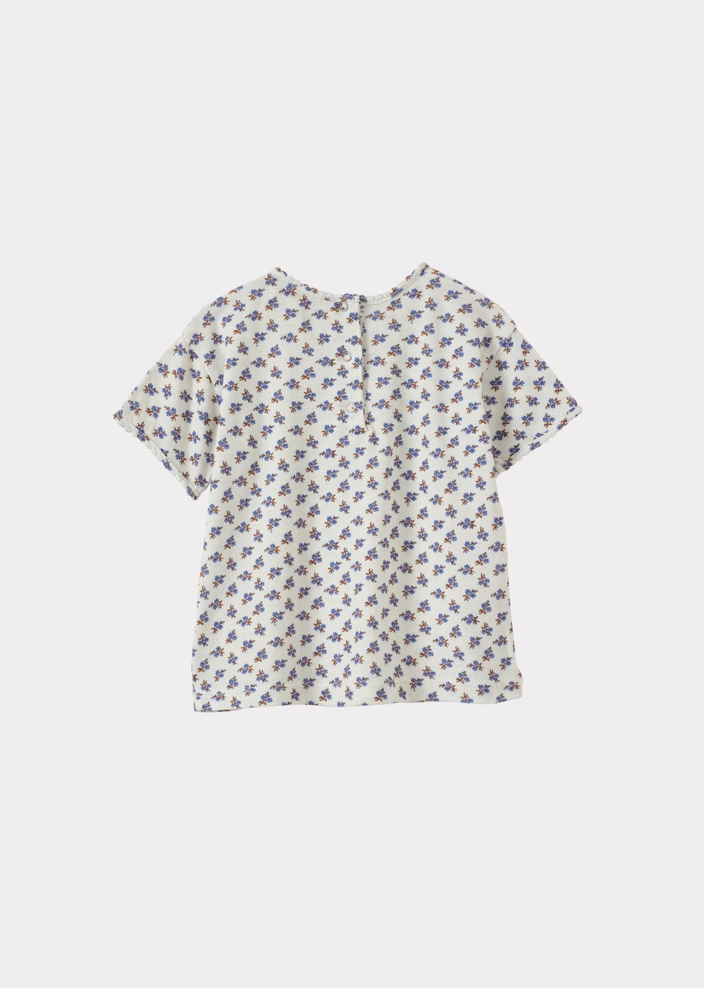 AHIPA BABY SHIRT - ECRU DITSY PRINT