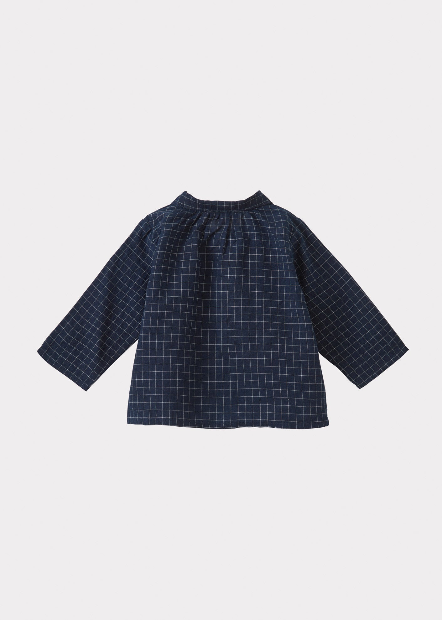 ALOE BABY SHIRT - NAVY YARN DYED CHECK