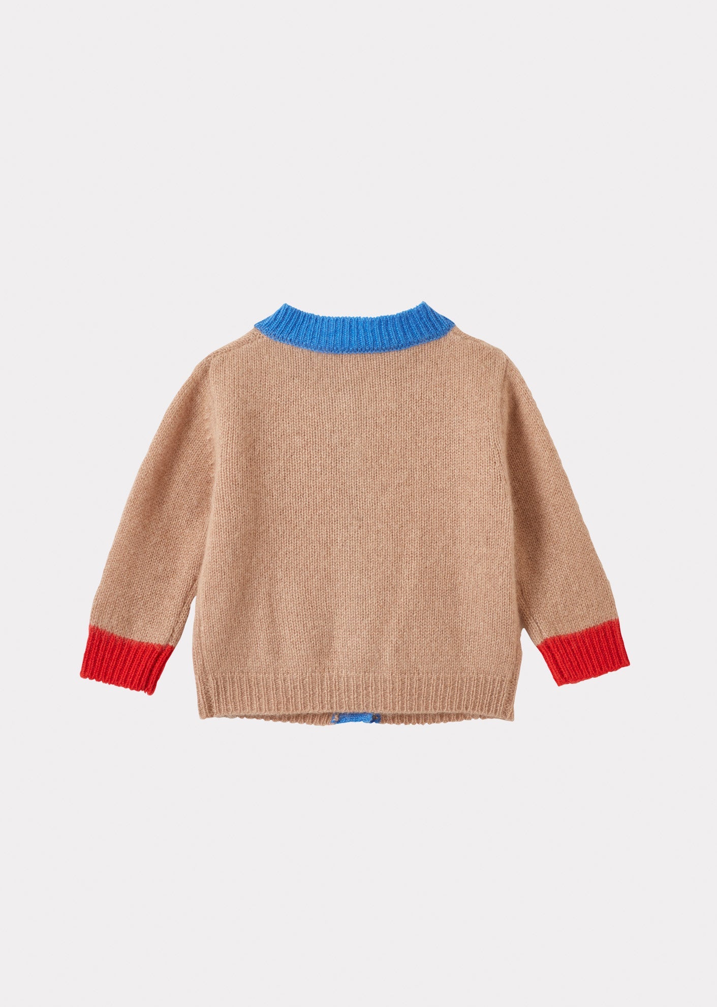 ANISE BABY CARDIGAN - CAMEL/BLUE