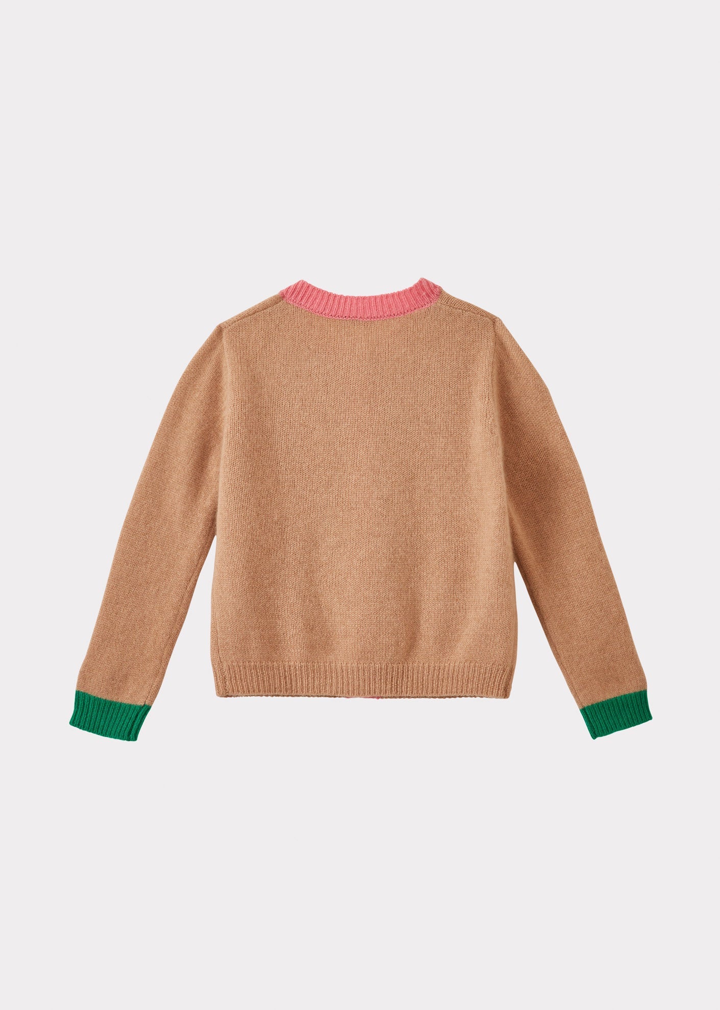 ANISE CARDIGAN- CAMEL/PINK