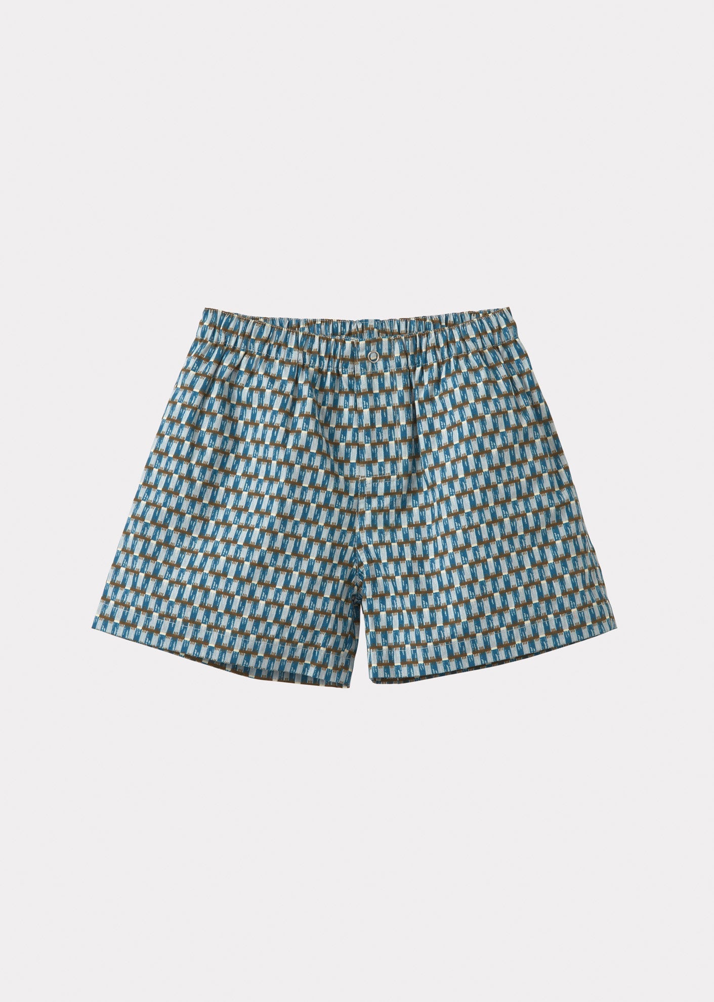 APIUM SHORTS  - BLUE GEO PRINT