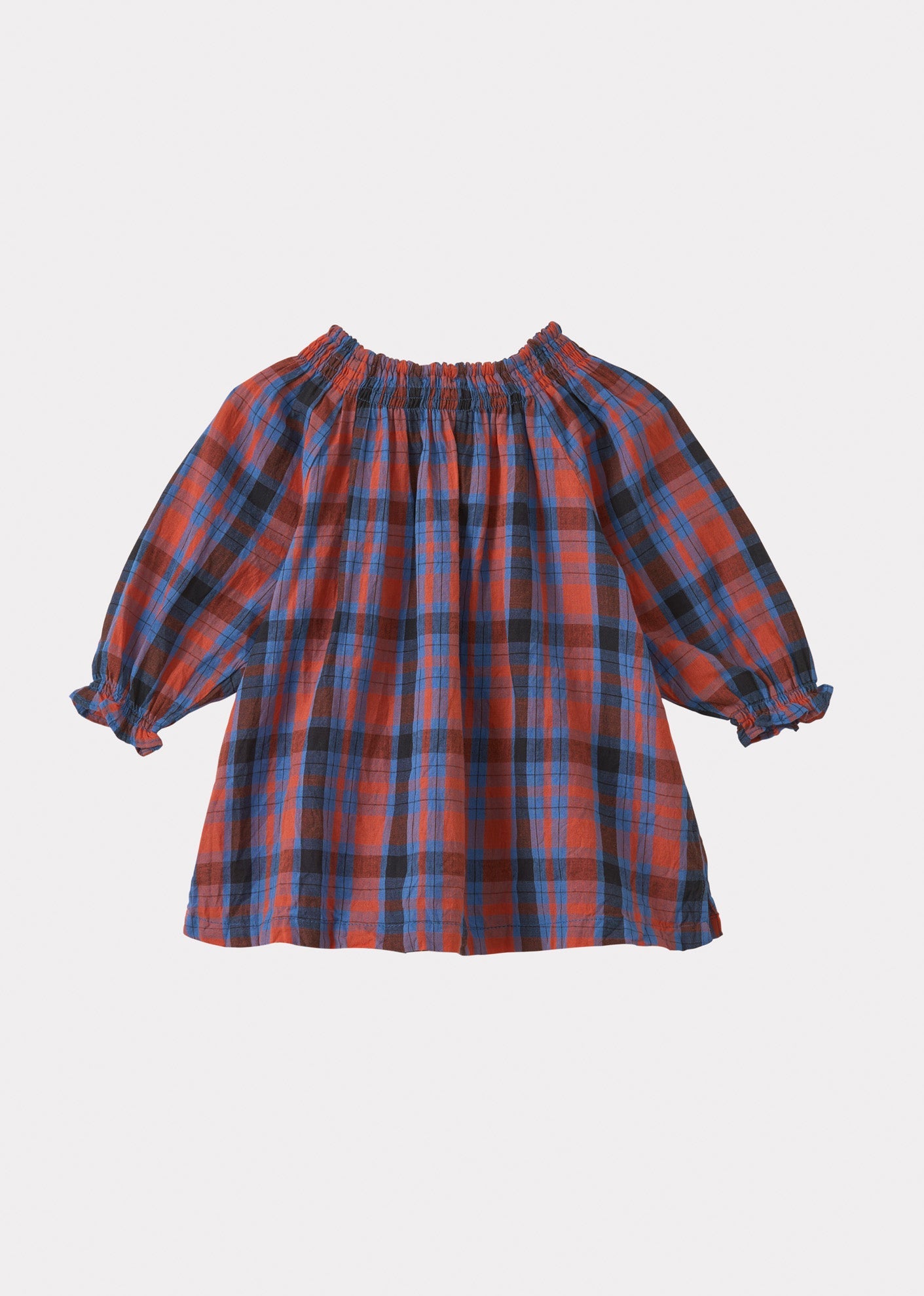 AROWANA BABY DRESS - RED/BLUE TARTAN