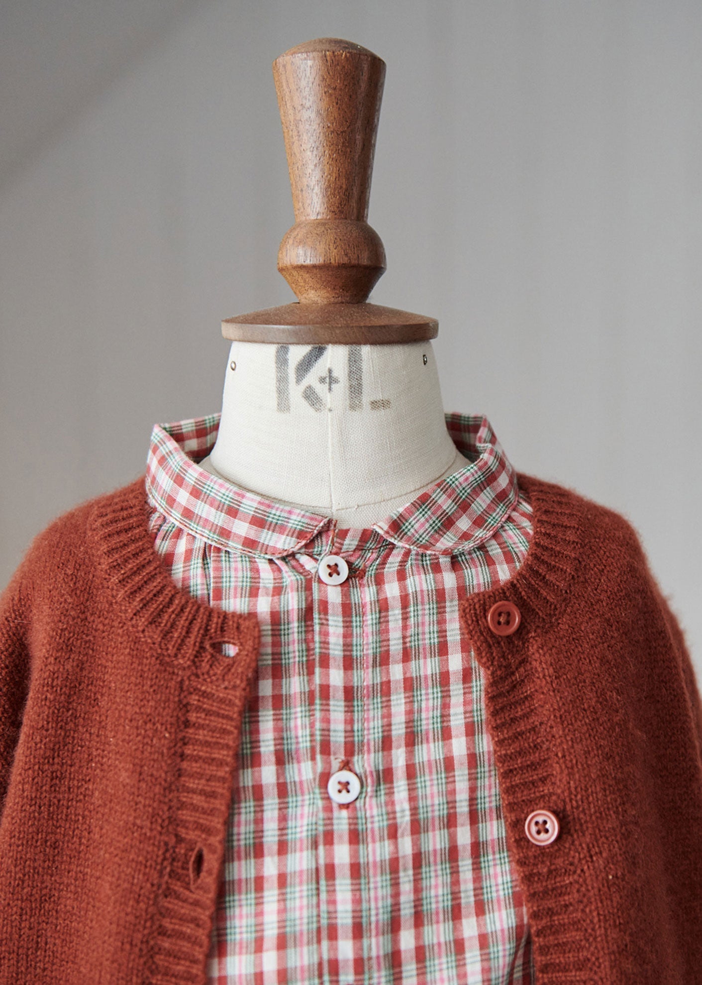 ALOE BABY SHIRT - BURGUNDY CHECK