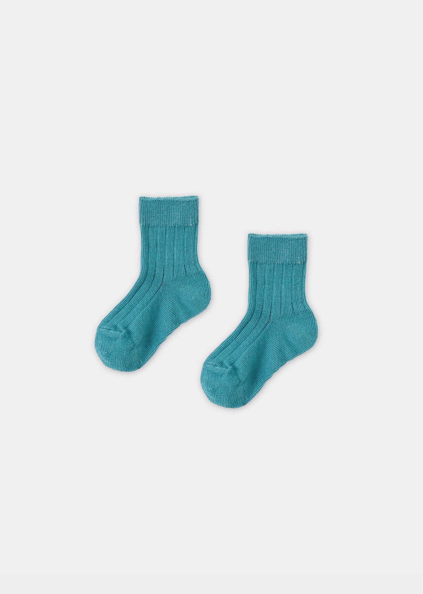 RIB ANKLE SOCKS - CORNFLOWER BLUE