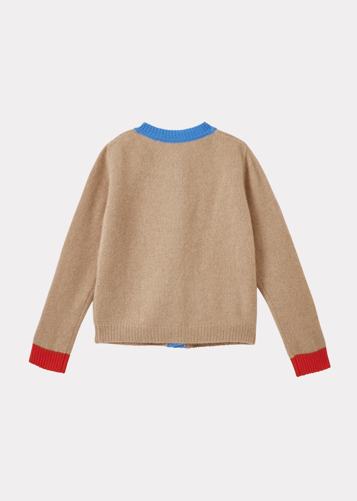 ANISE CARDIGAN - CAMEL/BLUE