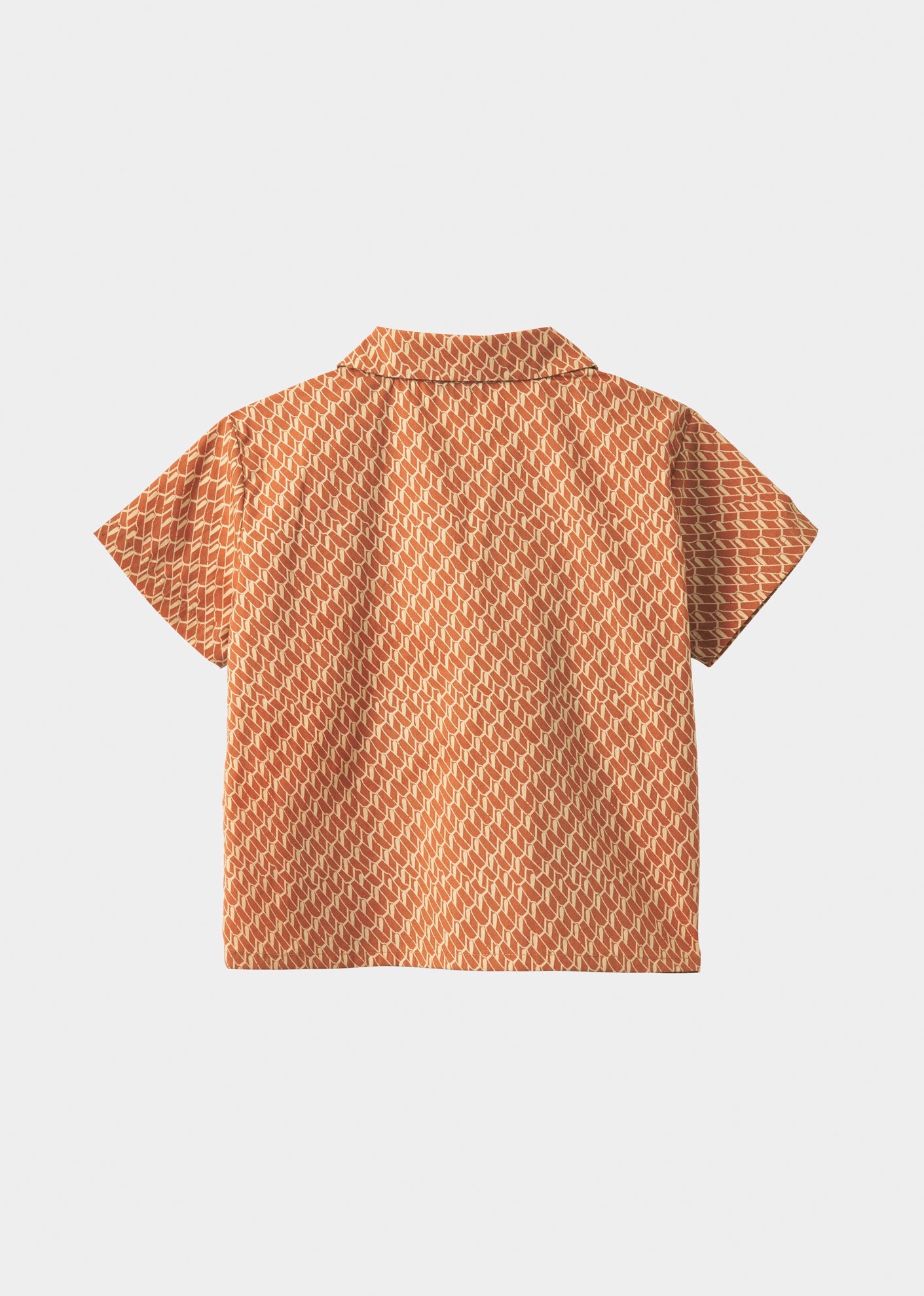 BAMBOO SHIRT TEEN - APRICOT GEO PRINT