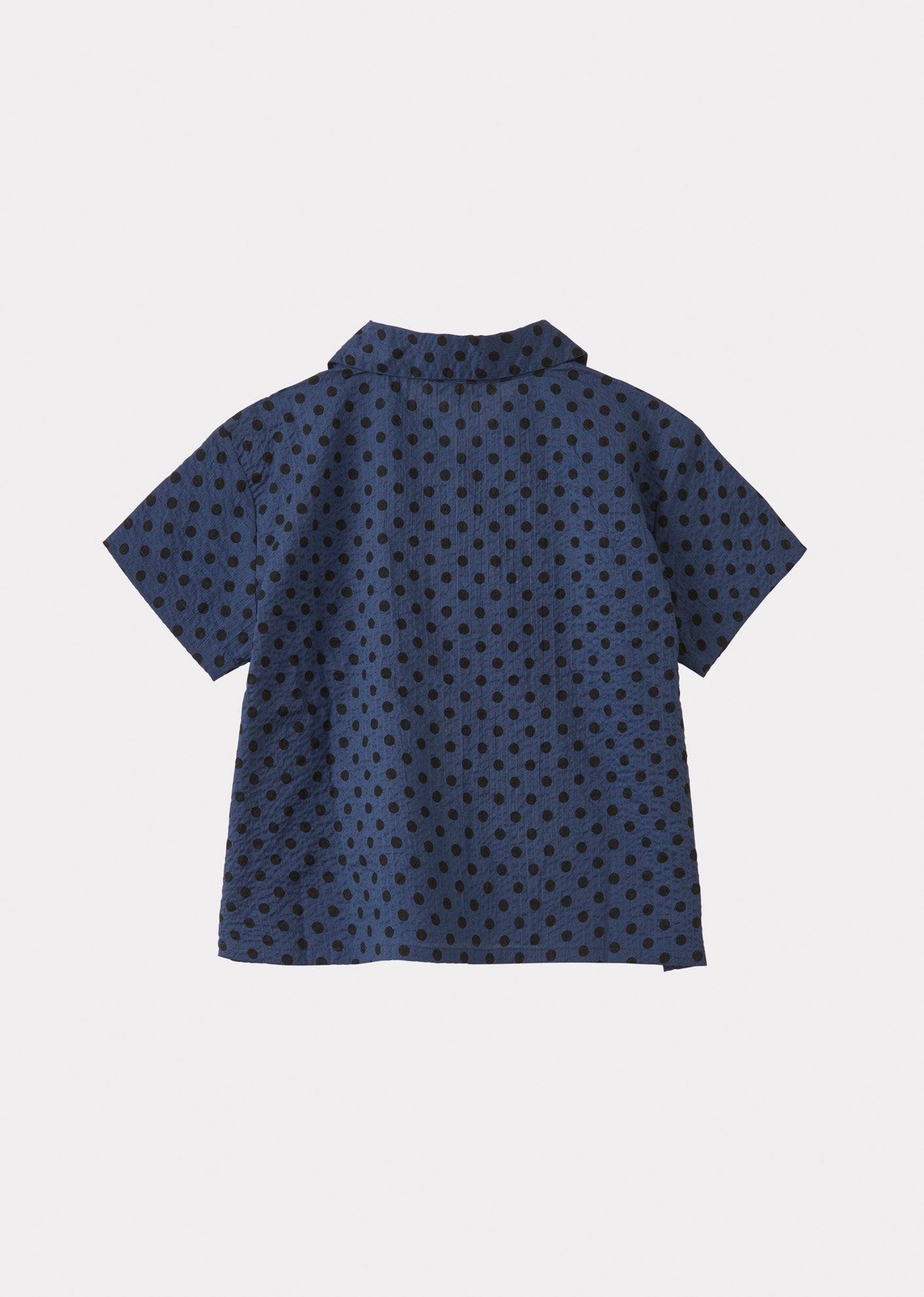 BAMBOO SHIRT -BLACK POLKA DOT