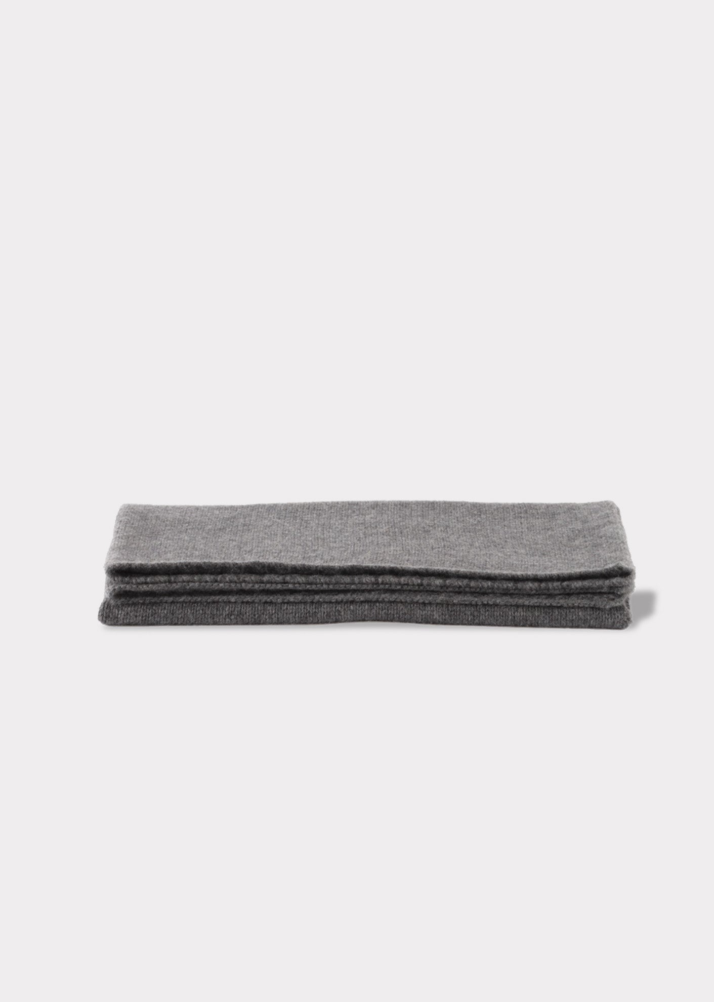 BABY KNITTED BLANKET - DARK GREY